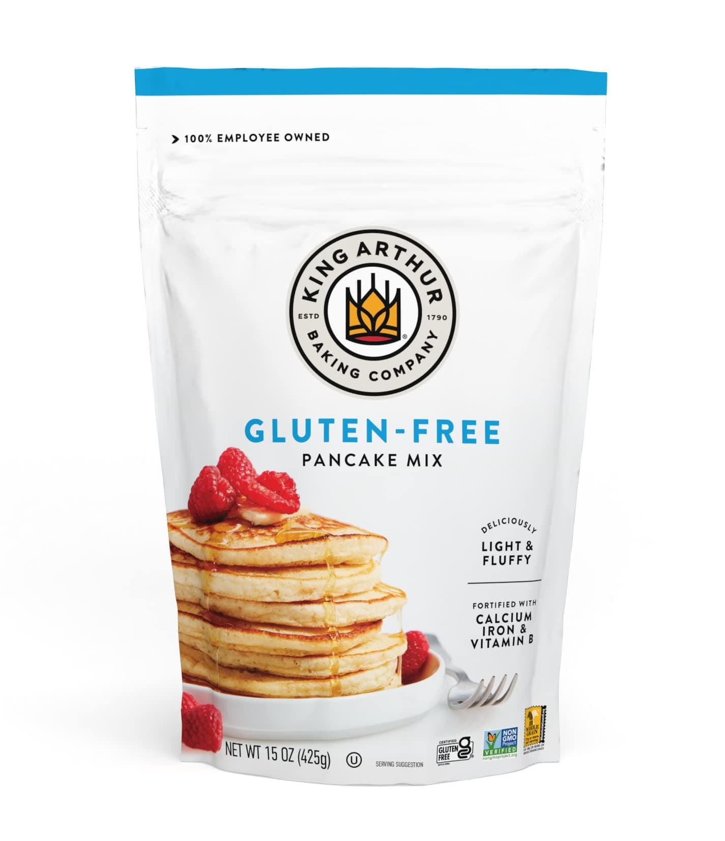 Gluten Free Classic Pancake Mix: Fluffy, Delicious Breakfast Delight - Non-GMO, Kosher Certified, 15 oz (Pack of 6) - Makes Perfect Pancakes and Waffles with 21g Whole Grains per Serving