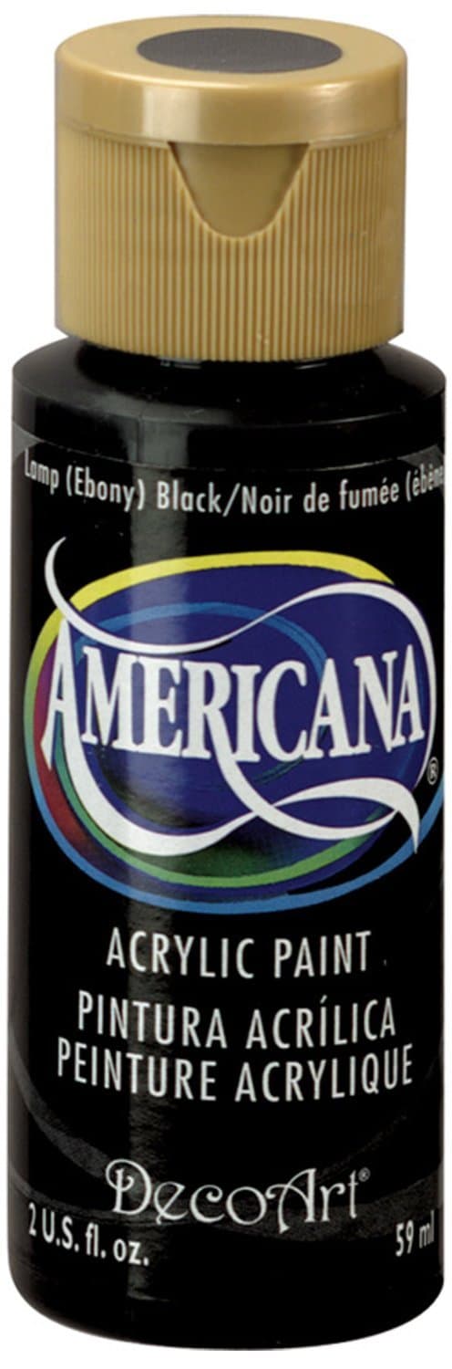 Americana Lamp Black, Acrylic Paint, 2 Ounce/Including Free Gaunt Industries HYPO-490 Applicator with Cleaning Wire