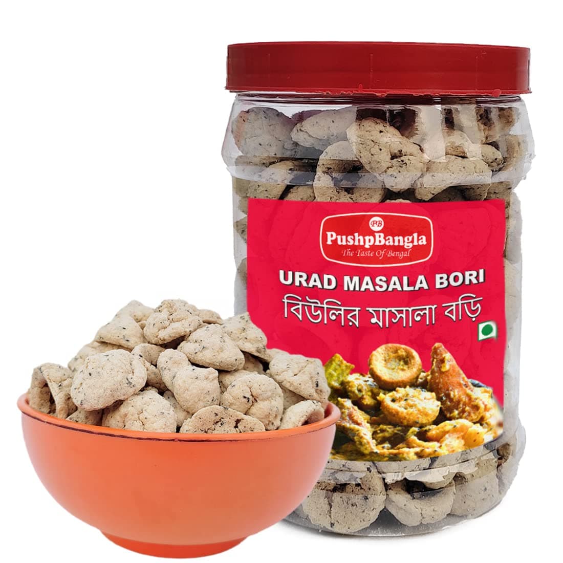 PushpBangla Premium Handmade Bengali Bori Masala Urad Dal Bori (Masala Beuli Bori) (250 gm)