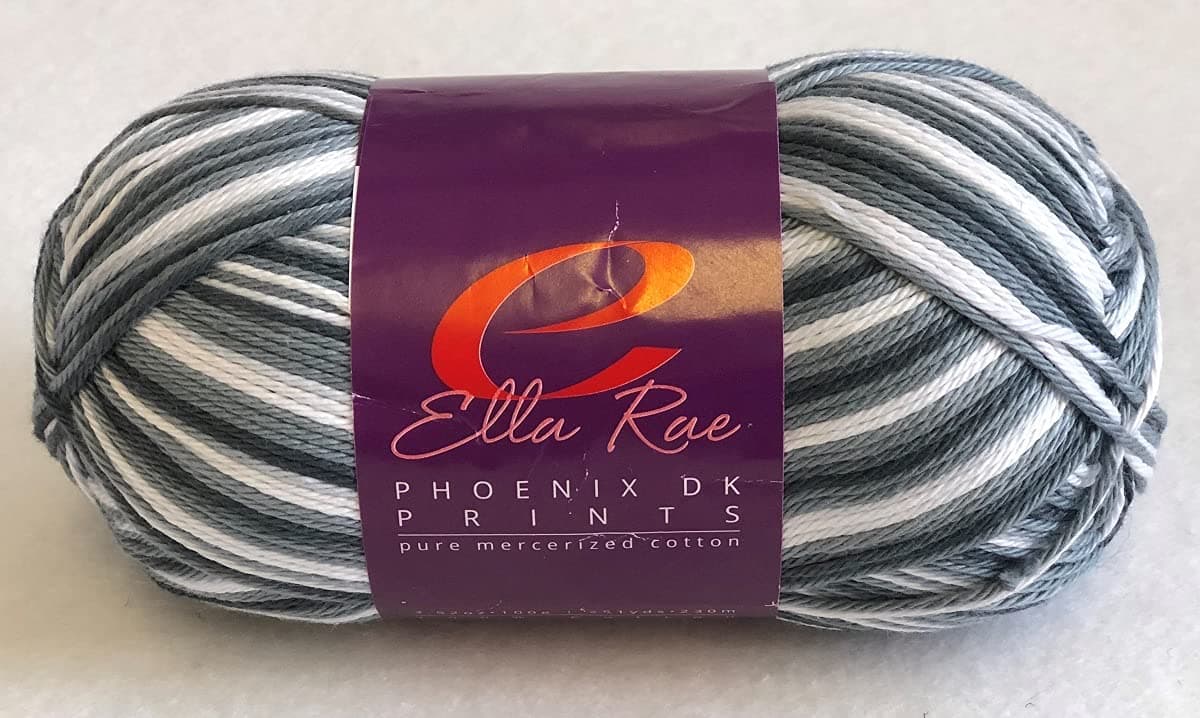 Ella RaePhoenix DK Print Cotton Yarn 100g 11 Mulberry Swirly Ice