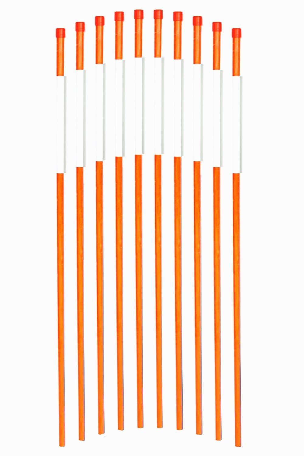 Driveway Markers 24-Inch 50-Pack Hollow Orange 1/4-Inch Dia Snow Poles Snow Markers Snow Stakes