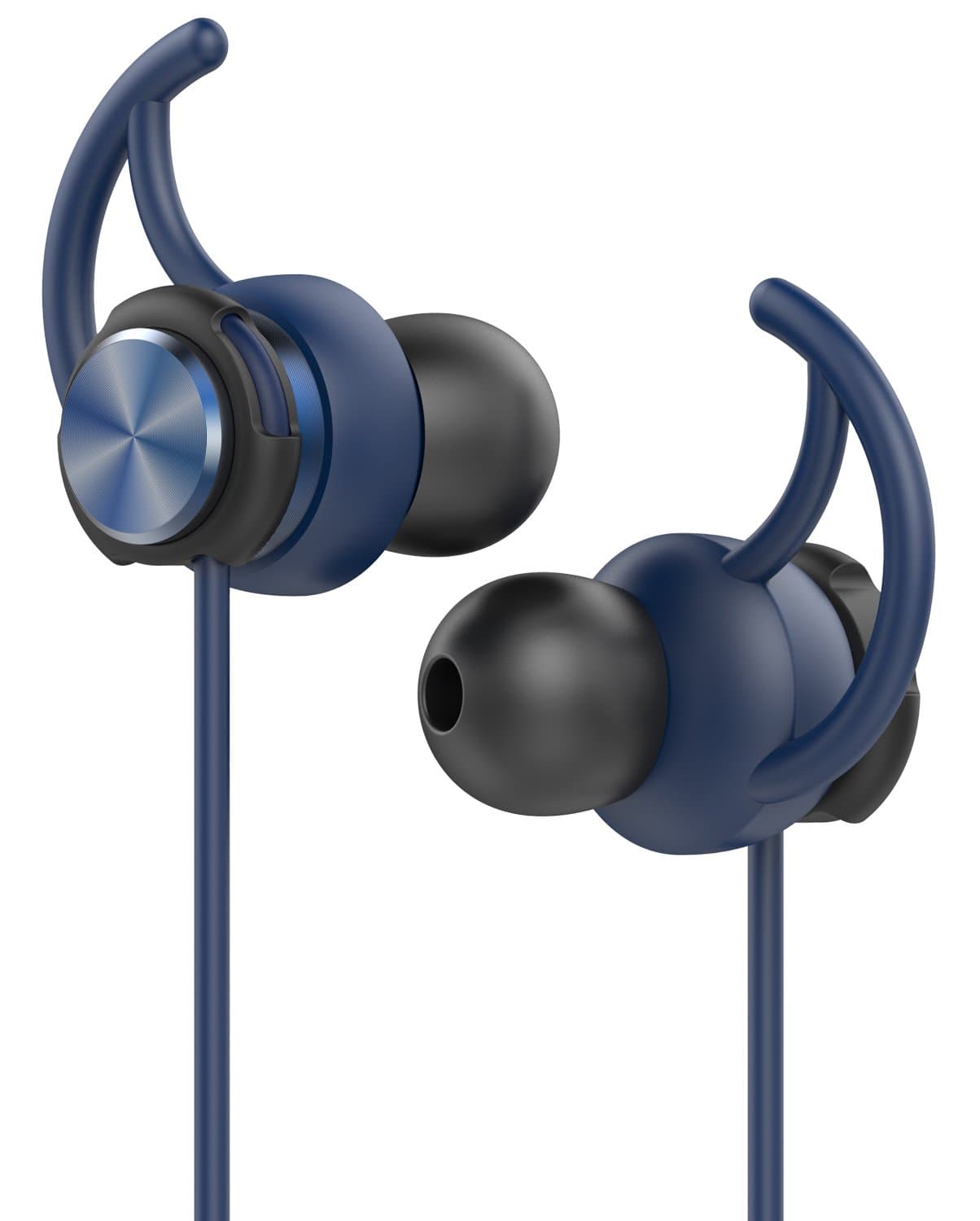 Gvoears gv2 Upgraded Charm Blue Stereo Earphone Sport Running Headphone with Microphone Noise Cancelling [ Running / Gym / Exercise/ Sweatproof ] for iphone 6, 6 Plus, 5 5c 5s 4 and Android (Blue)