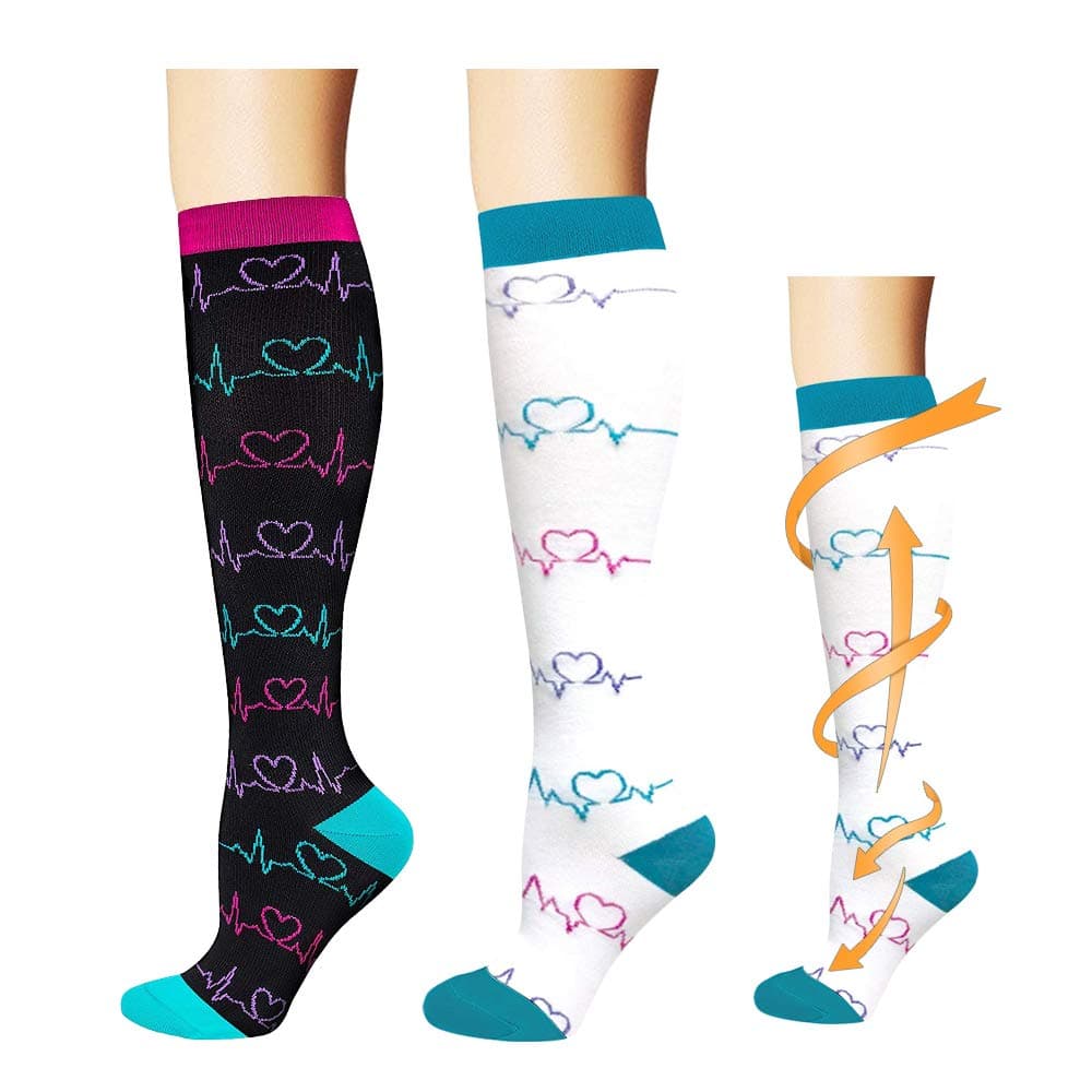 Compression Socks,15-20 mmHg Best Graduated Athletic Socks for Women & Men