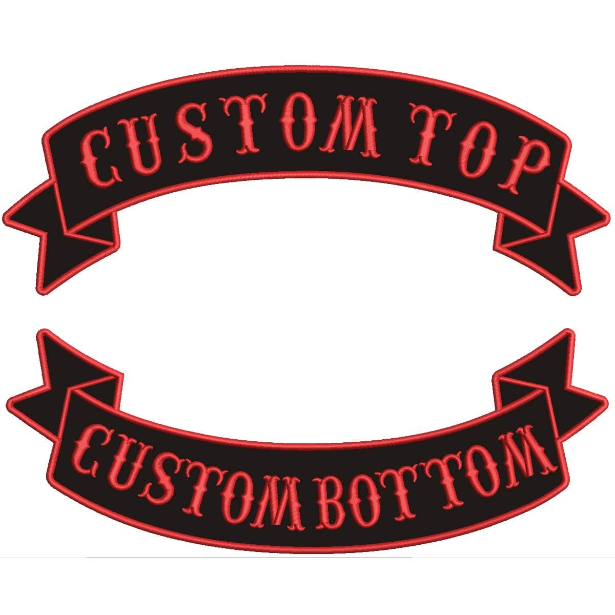 Custom Embroidered Motorcycle Patches,Personalized Embroidery Rocker Patch Biker Clothes Back Name Patch Sew on/Iron on for Jackets (2A Pcs)