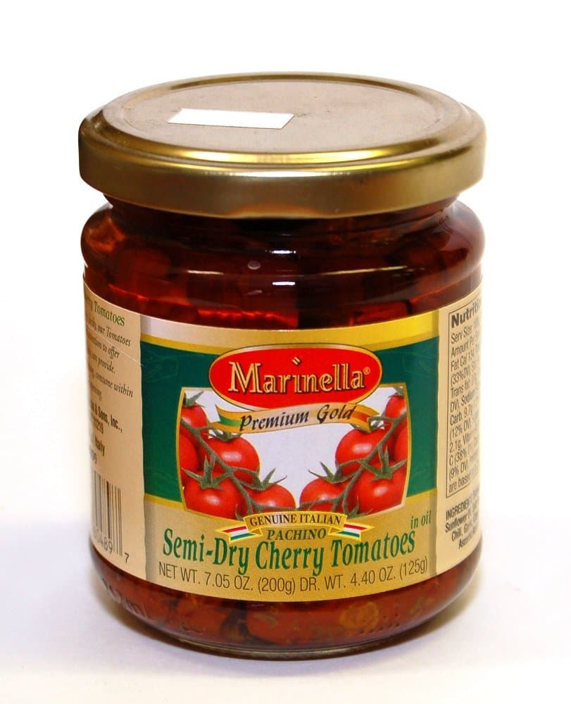 Marinella - Genuine Italian Pachino Semi-Dry Cherry Tomatoes, (2)- 7.05 oz. Jars