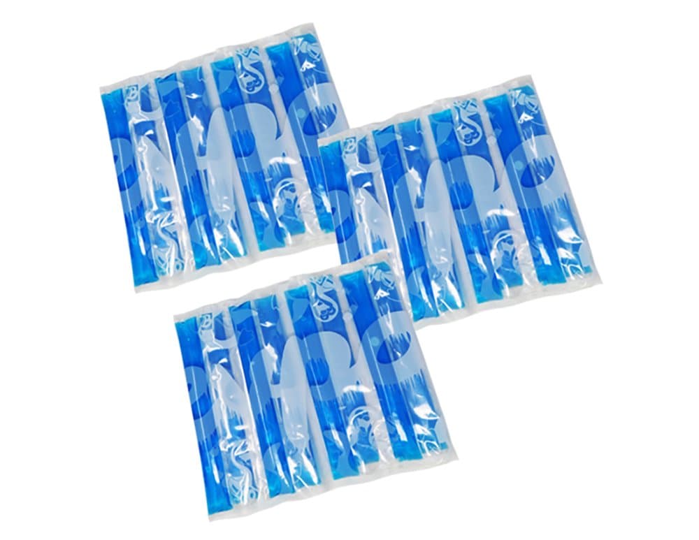 Reusable Ice Sheet for Coolers - Patented Reusable Ice Pack - Slim, Long-Lasting, Leak-Free Iceless Sheets for Your Lunch or Cooler Bag - No Ice Needed (3-Pack)