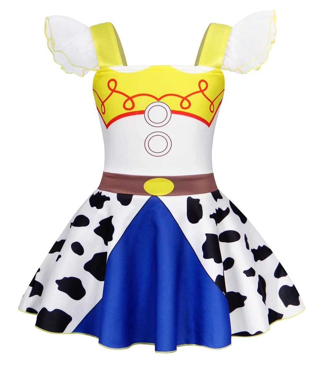 AmzBarley Girls Jessie Dress up Costume Kids Birthday Themed Party World Book Day Clothes