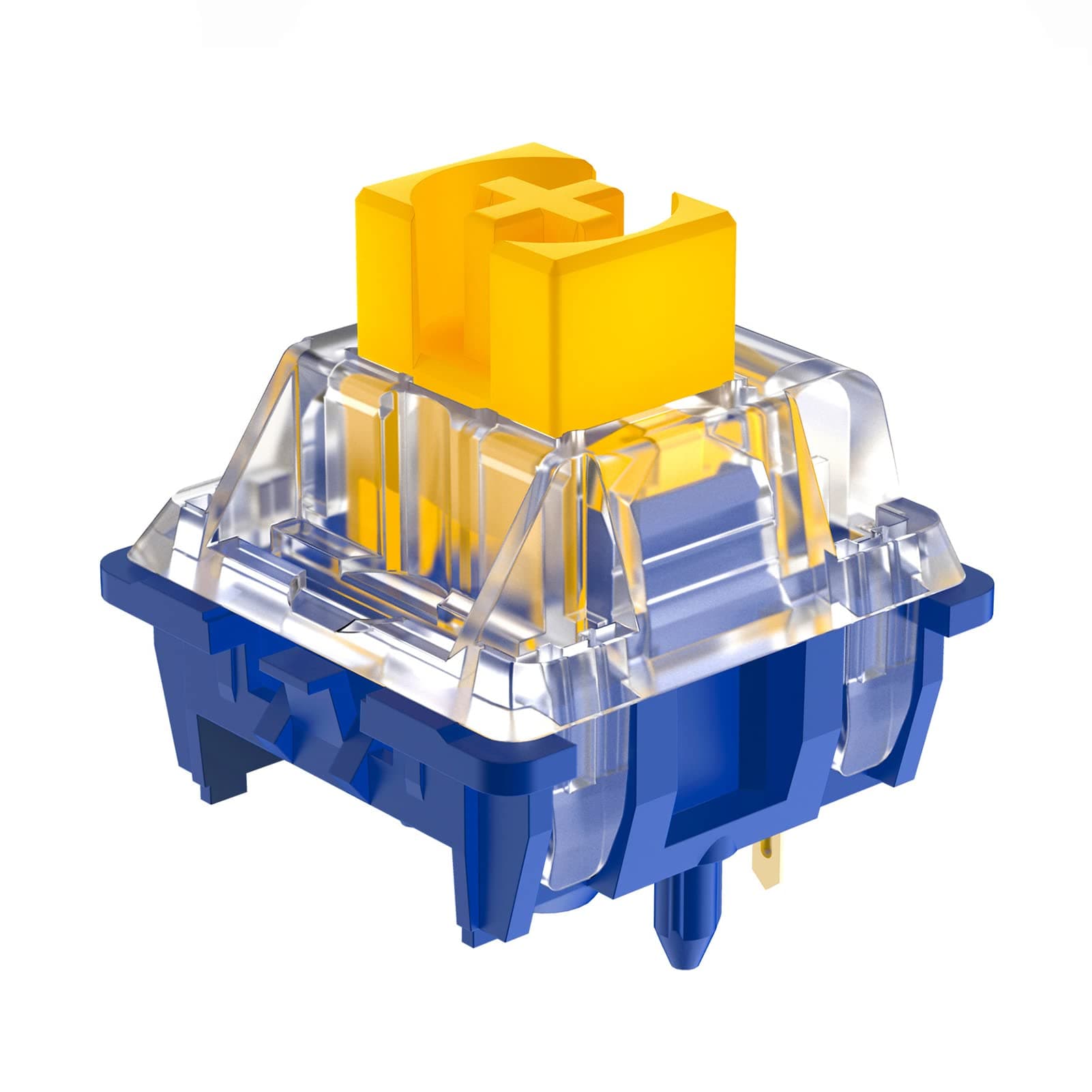 DUROCKSplash Brothers Switches, 13.45mm Box POM Stem 1mm Actuation Speed Silver Linear Switch, 48g Extended Long Spring 5 Pins Mechanical Keyboard Switches (DUROCK Splash Brothers 48g Lubed, 110pcs)