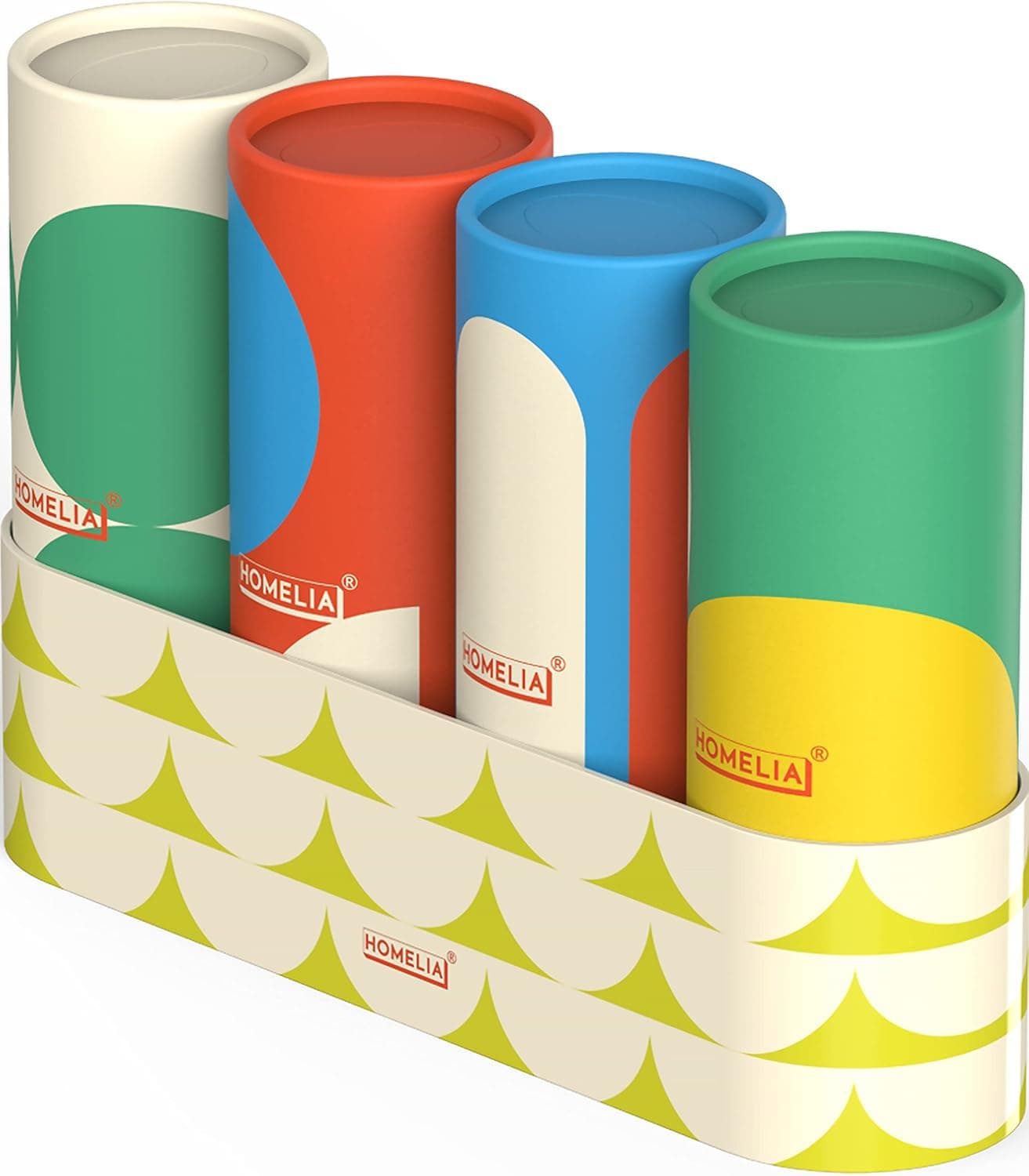 Car Tissue Holder with Facial Tissues Bulk - Car Tissues Cylinder - Travel Bulk Pack - Round Cube Boxes - Replacement for Kleenex Tubes - Tissues Cube Boxes 4 pack