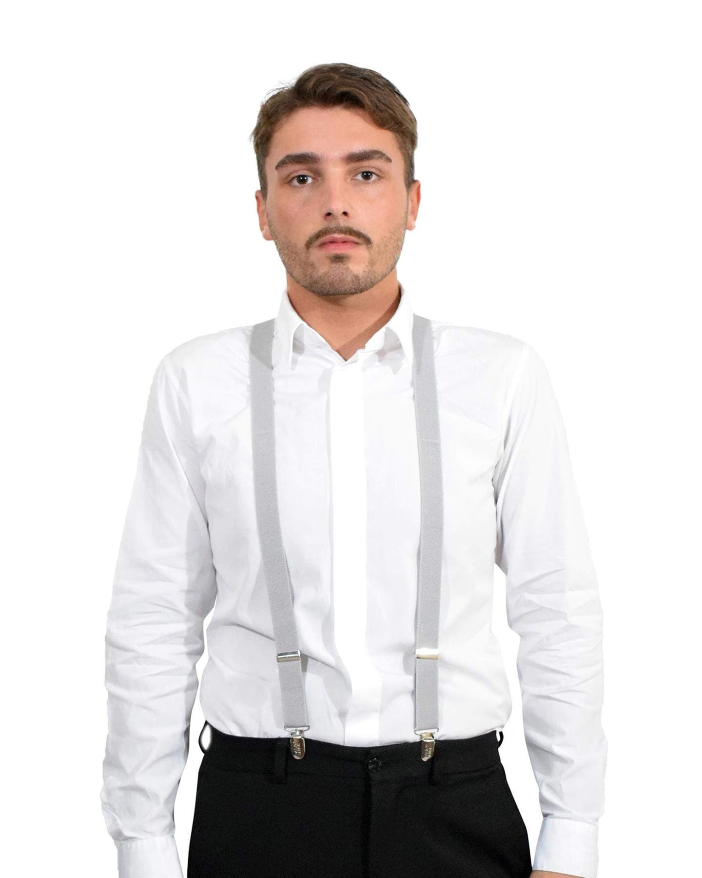 Basic Sense25mm Braces For Trousers Y-Shape Suspenders Heavy Duty Metal Strong Clips One Size