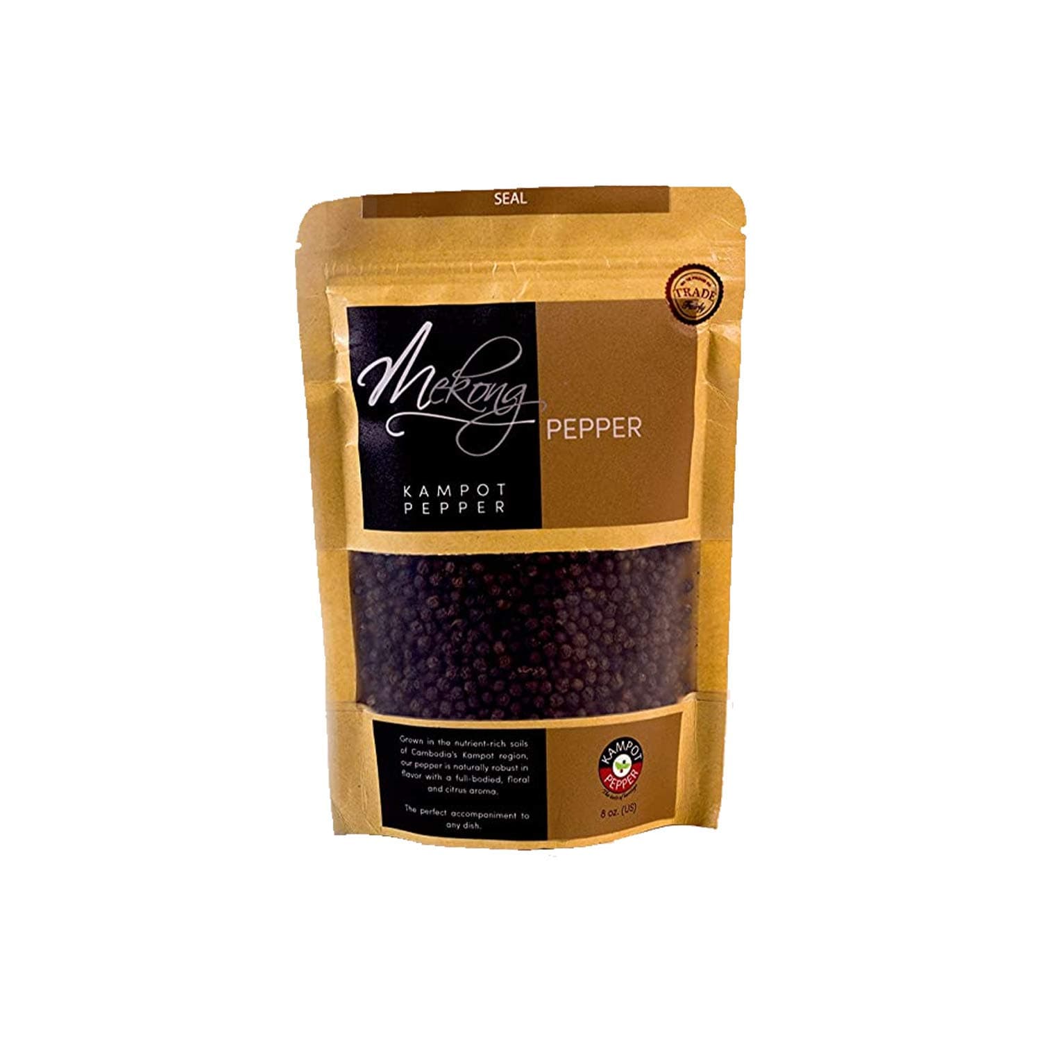 Mekong Pepper Blended Gourmet Black Pepper for Everyday Cooking, Seasoning, and Spicing Dishes, Multipurpose- Rare Cambodian Peppercorns, Black- 8 Ounce