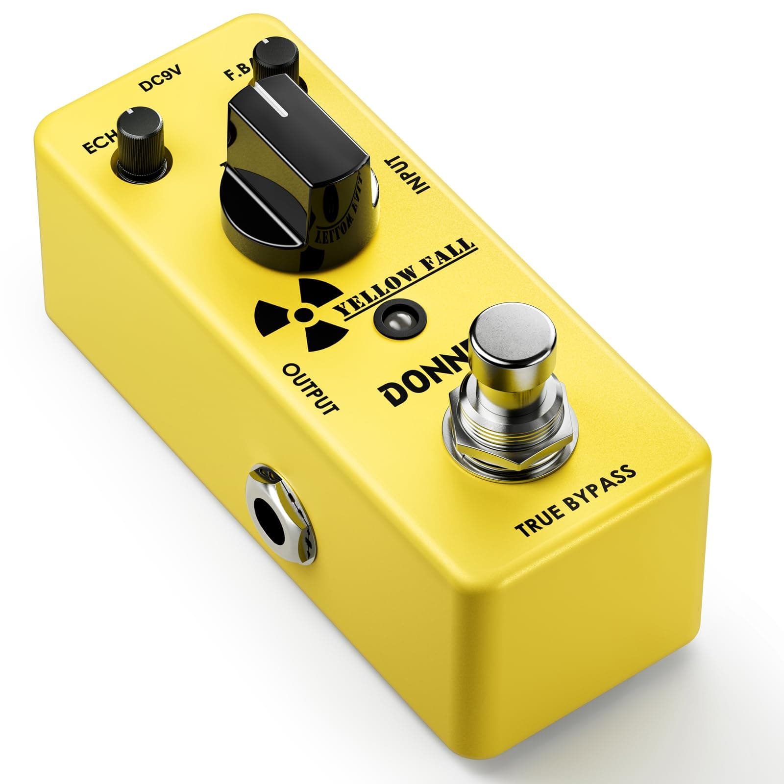 Guitar Delay Pedal for Pedal Boards, Electric Guitar, Yellow Fall Analog Delay Mini Guitar Effect Pedal Vintage Delay, True Bypass