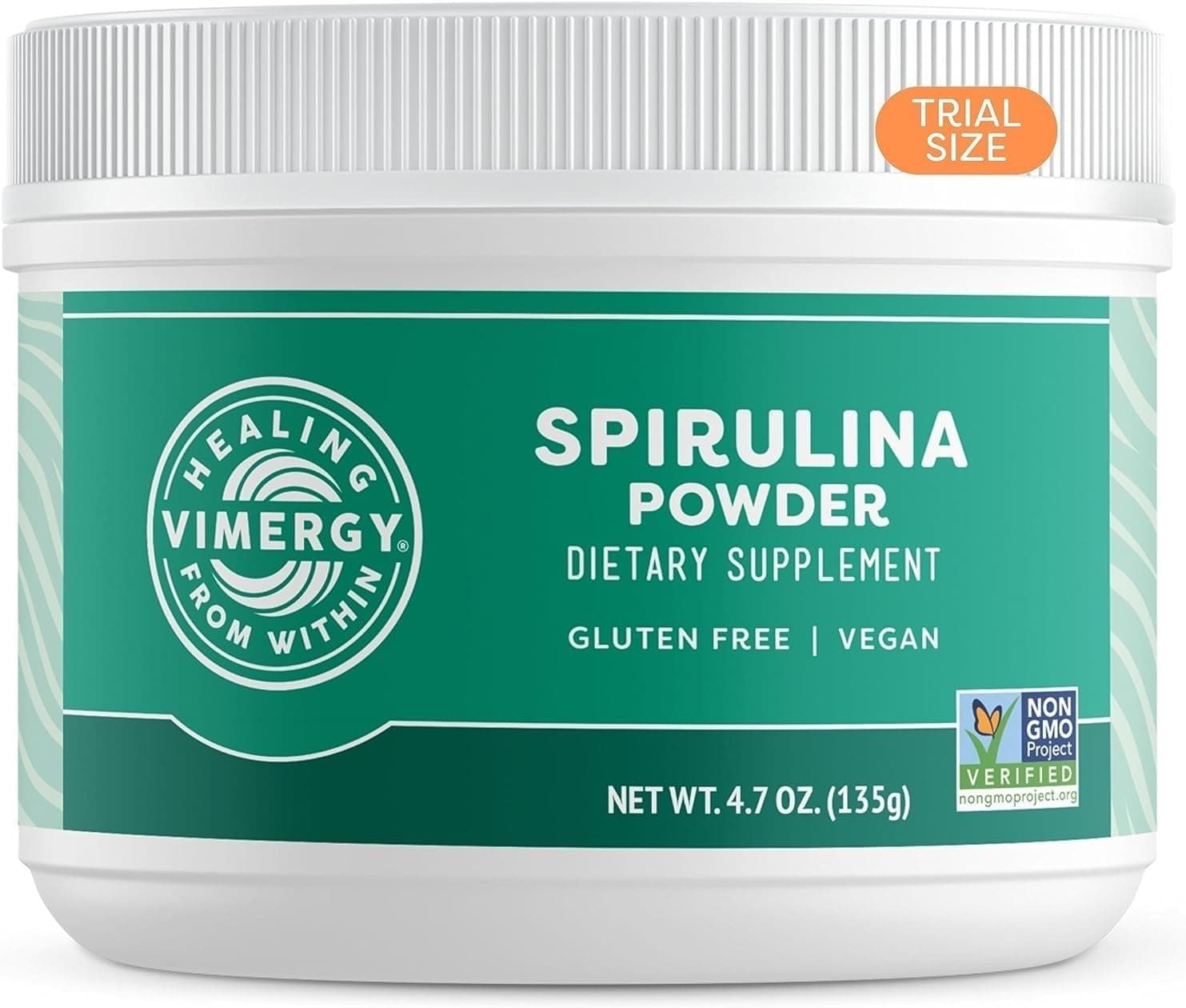 Spirulina Powder – Concentrated Plant Protein Supports Immune Health & Cardiovascular Function – Vegan, Kosher, Gluten-Free – 135g