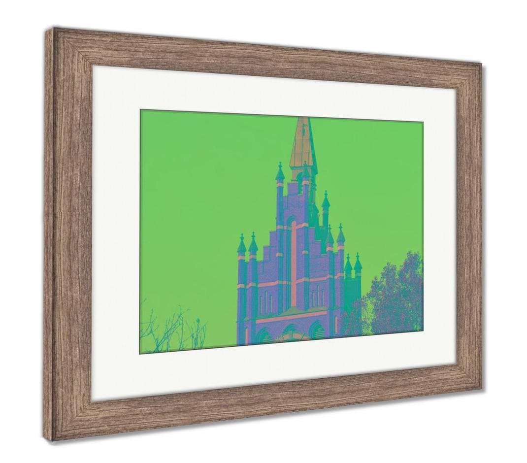 Ashley Framed Prints Church of The Holy Family Kaliningrad Until 1946 Koenigsberg, Wall Art Home Decoration, Color, 34x40 (Frame Size), Rustic Barn Wood Frame, AG5560984