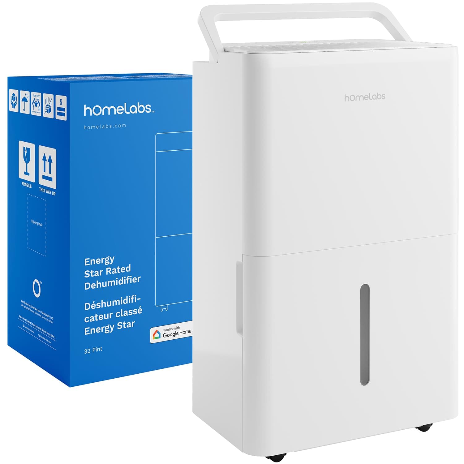 Dehumidifier - Advanced Humidity & Moisture Control, Quiet, Efficient, Auto Shut-off, Ideal for Home, Basement, Office - 4,500 Sq Ft Wi-Fi (32 Pint MAX 80 Pint at 95°F, 90% RH)