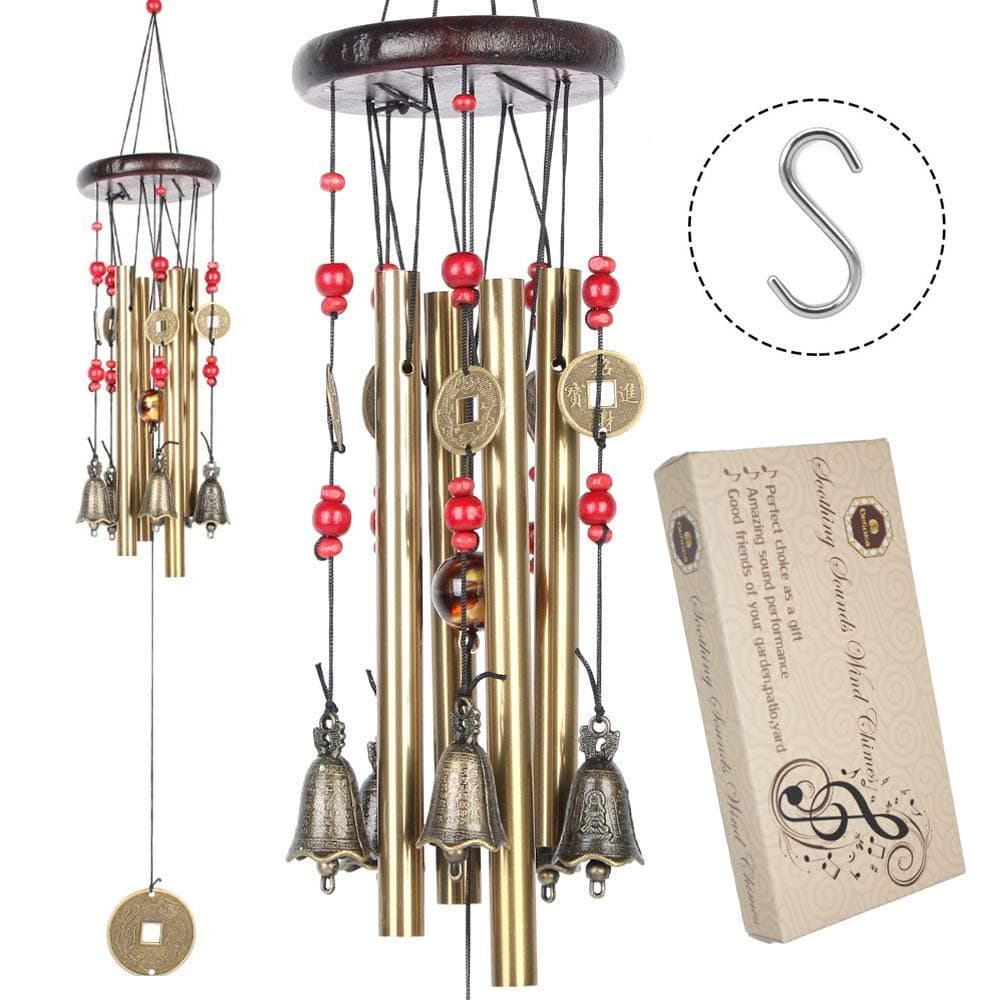 Bwinka Chinese Traditional Amazing Bronze Yard Garden Outdoor Living Wind Chimes 60-90cm (MT-213B)