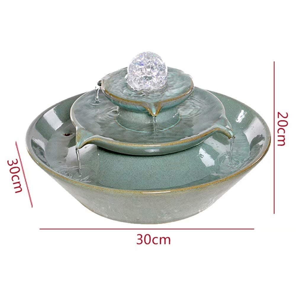 Indoor Outdoor Fountain with Pump Tabletop Waterfall Fountain Modern Outdoor Floor Water Fountain for Yard Garden Patio Deck (Color : Style A)