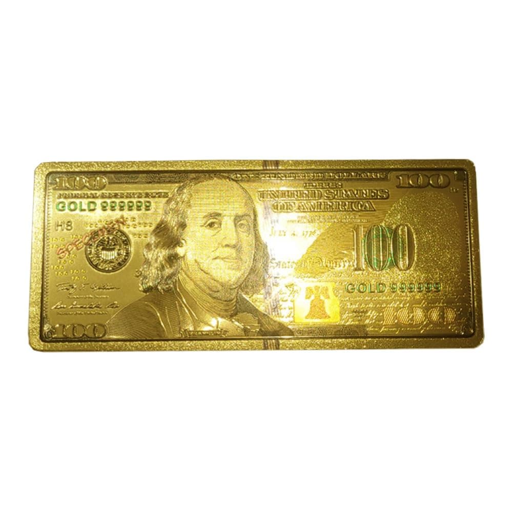 Rectangle 100 US Dollar New York Souvenir Fridge NY Magnet - Magnet Metal (Pack 1)