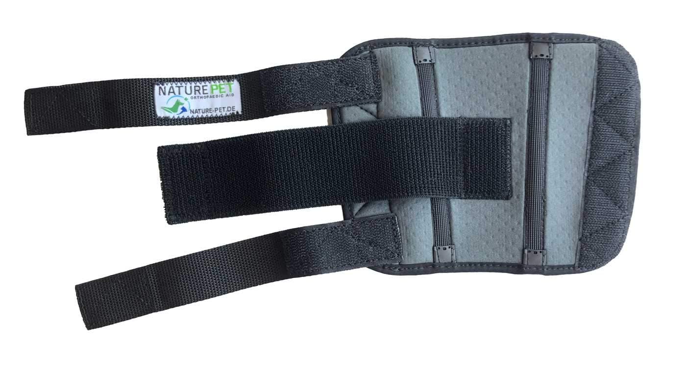 NATURE PET Medium Dog Front Leg Bandage/Dog Wrist Bandage/Dog Carpal Joint Bandage/Canine Front Leg Brace/Dog leg wrap/Dog splint/Dog wrist brace … (S, Grey)
