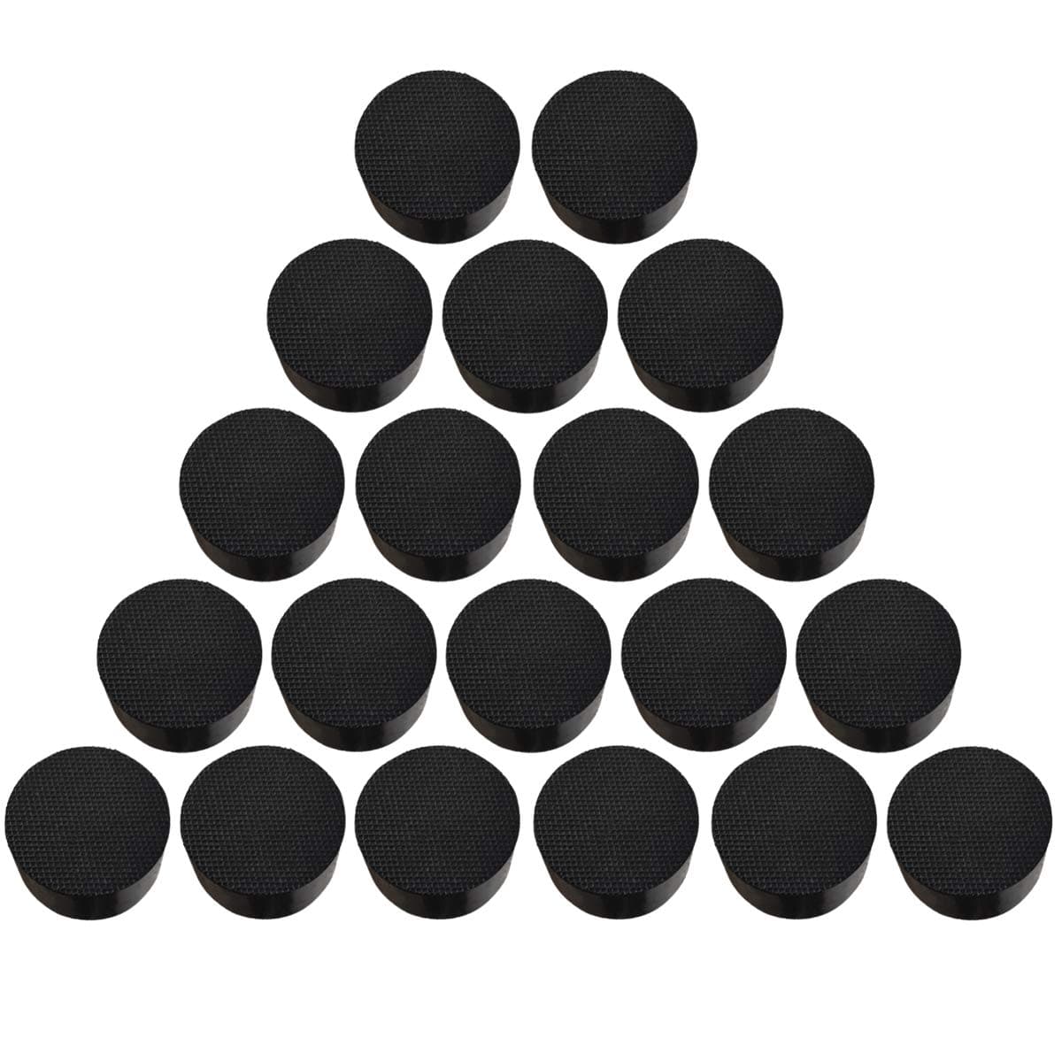 20 Pack Natural Rubber Flower Pot Feet Invisible Flower Pot Mat Plant Pots Risers Pad Black