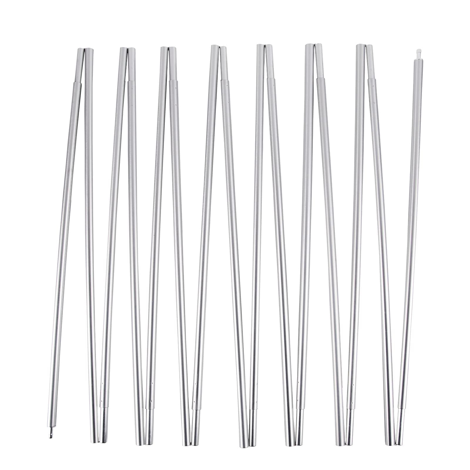 Aluminum Tent Poles Replacement, Fits Both Female and Male Ends, Lightweight Tent Pole Repair Kit, 7001 Aluminum Alloy T6 Heated