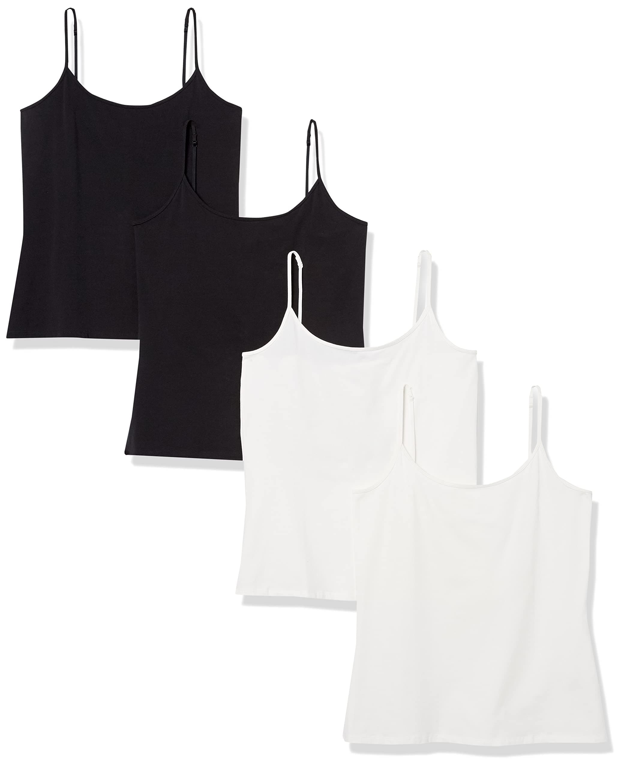Women's Slim-Fit Camisole for Layering and Everyday Wear, Pack of 4
