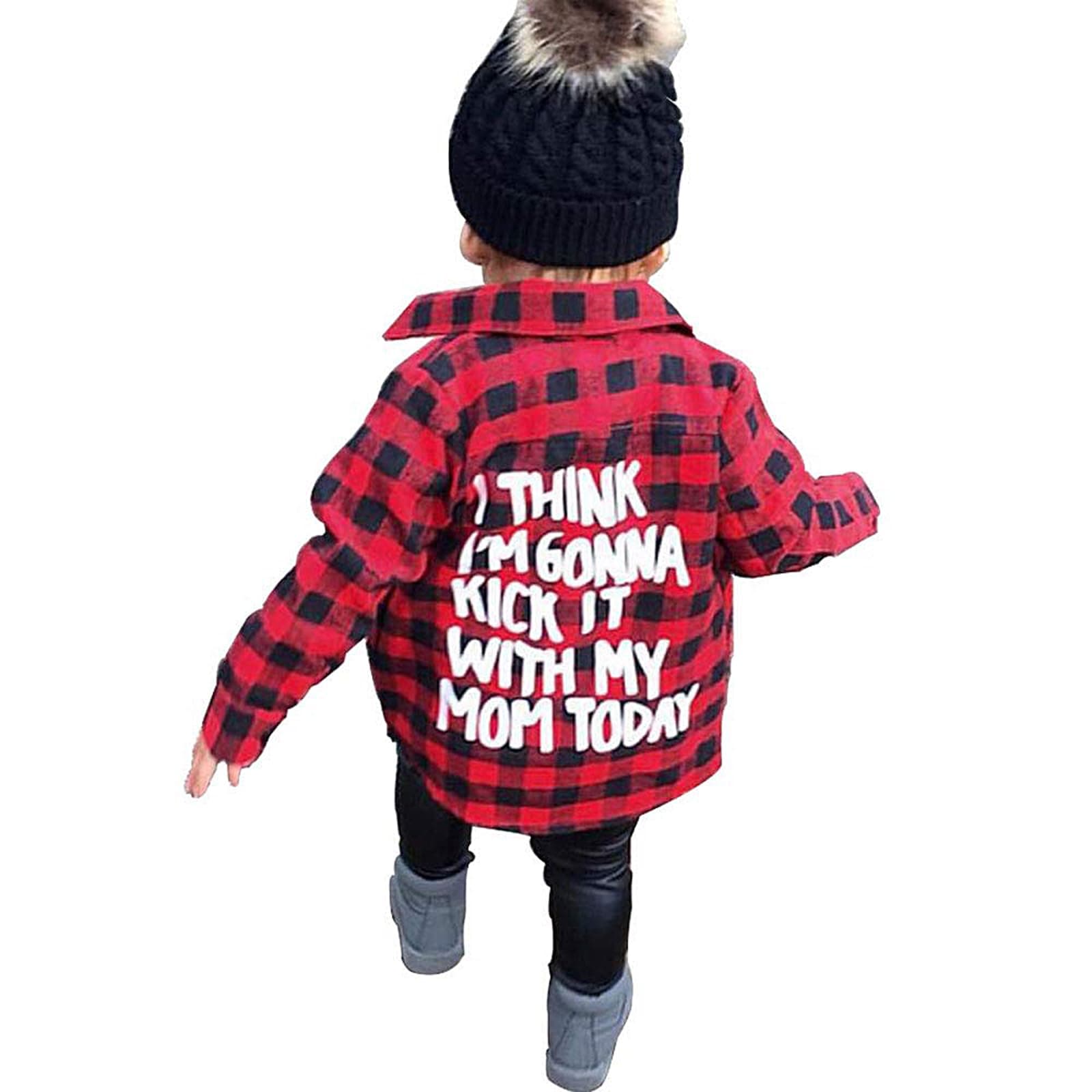 Toddler Long Sleeve Shirt Baby Boy Girl Plaid Top for Toddler Spring Winter Coat for Kid