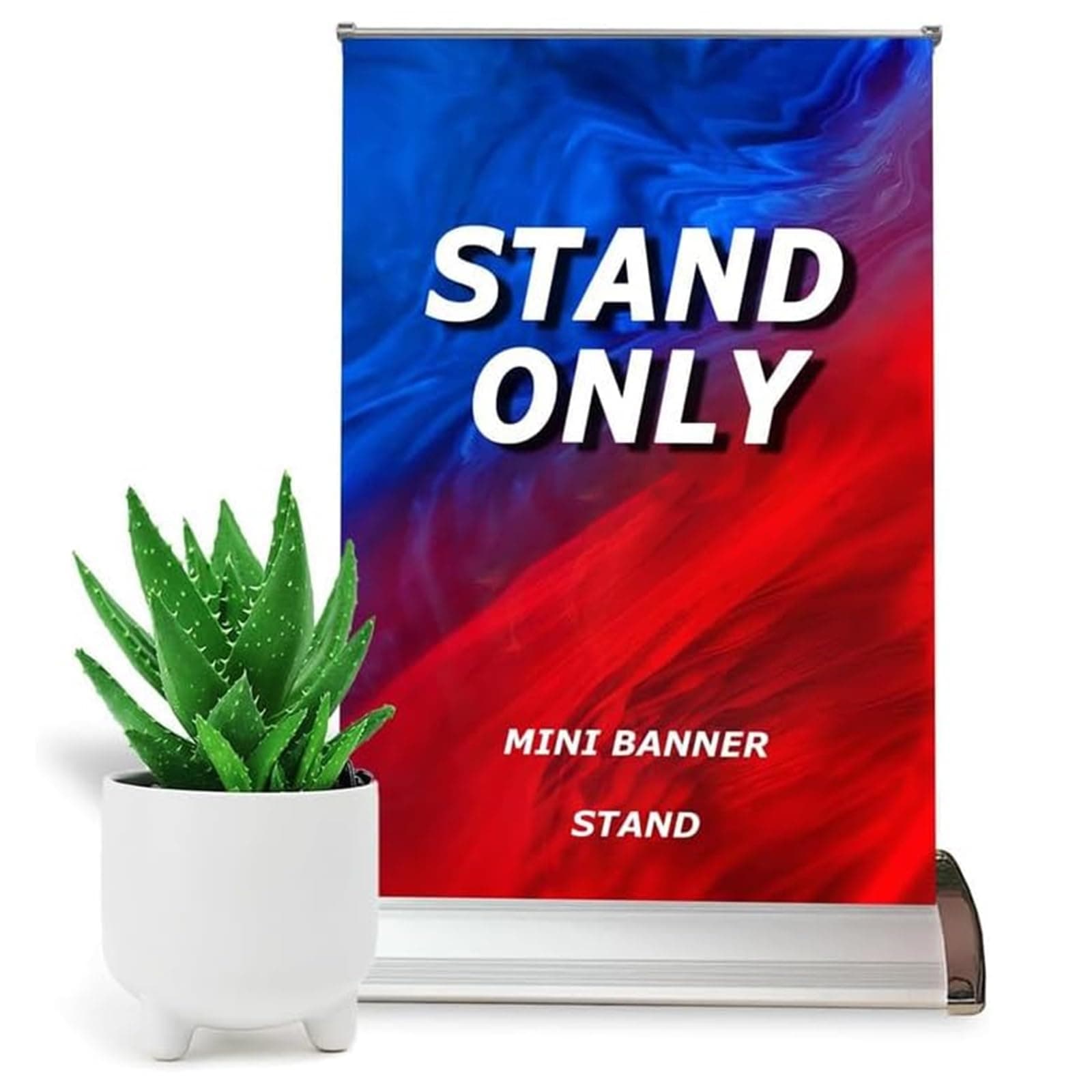 Mini Retractable Banner Stand - Tabletop Display Stand for Offices and Retail Stores