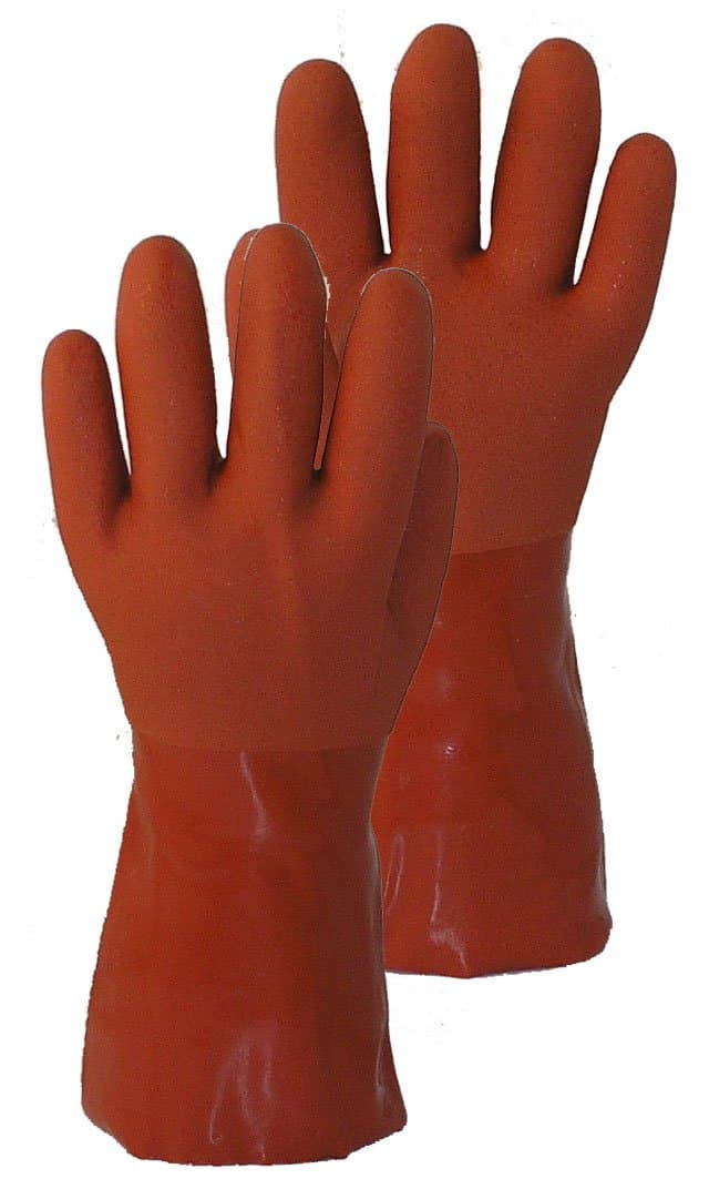 Wonder GlovesSeamless 100-Percent Cotton Liner Vinyl Glove, Medium, Terra Cotta