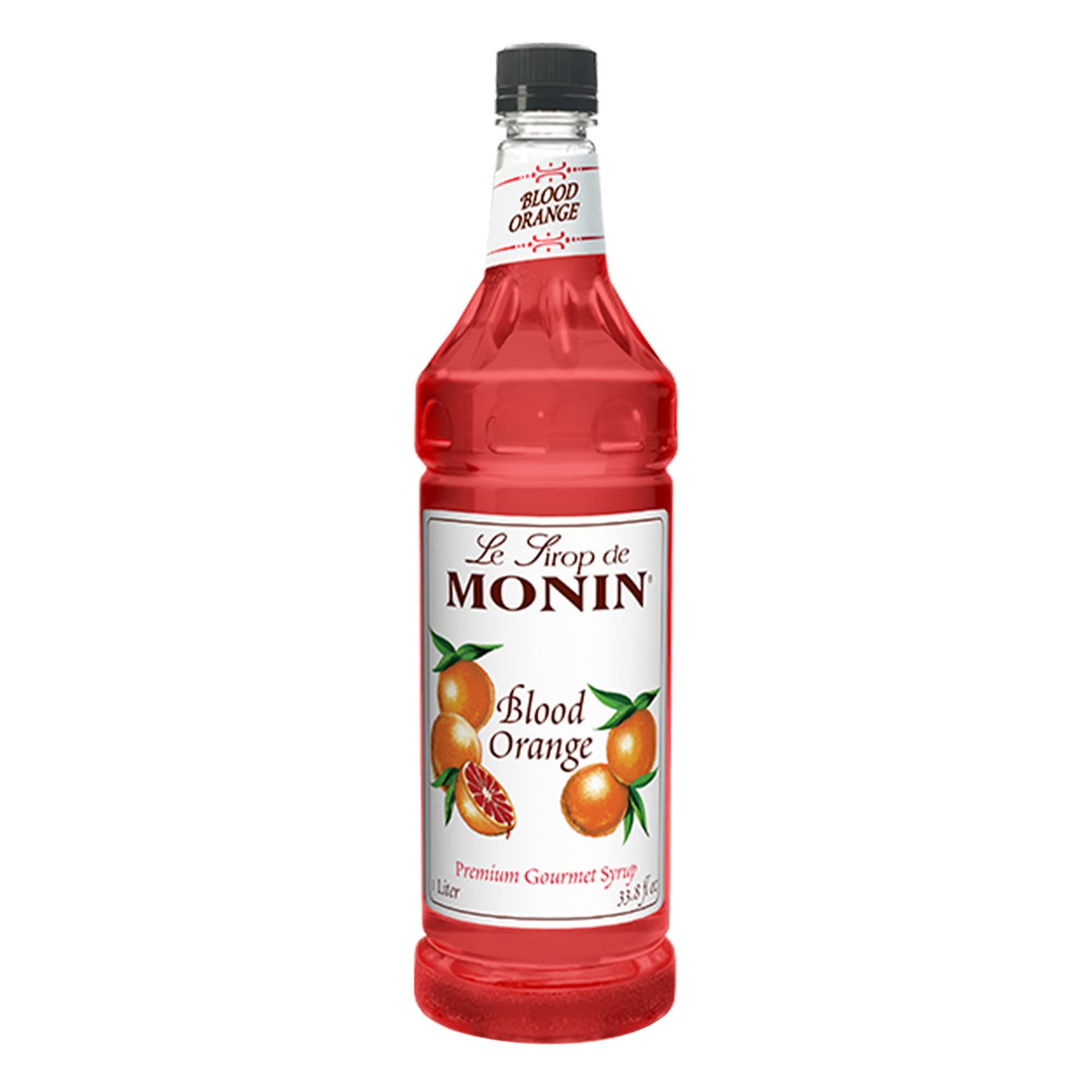 Monin - Blood Orange Syrup, Berry Citrus Flavor, Natural Flavors, Great for Cocktails, Mocktails, and Lemonades, Non-GMO, Gluten-Free (1 Liter)