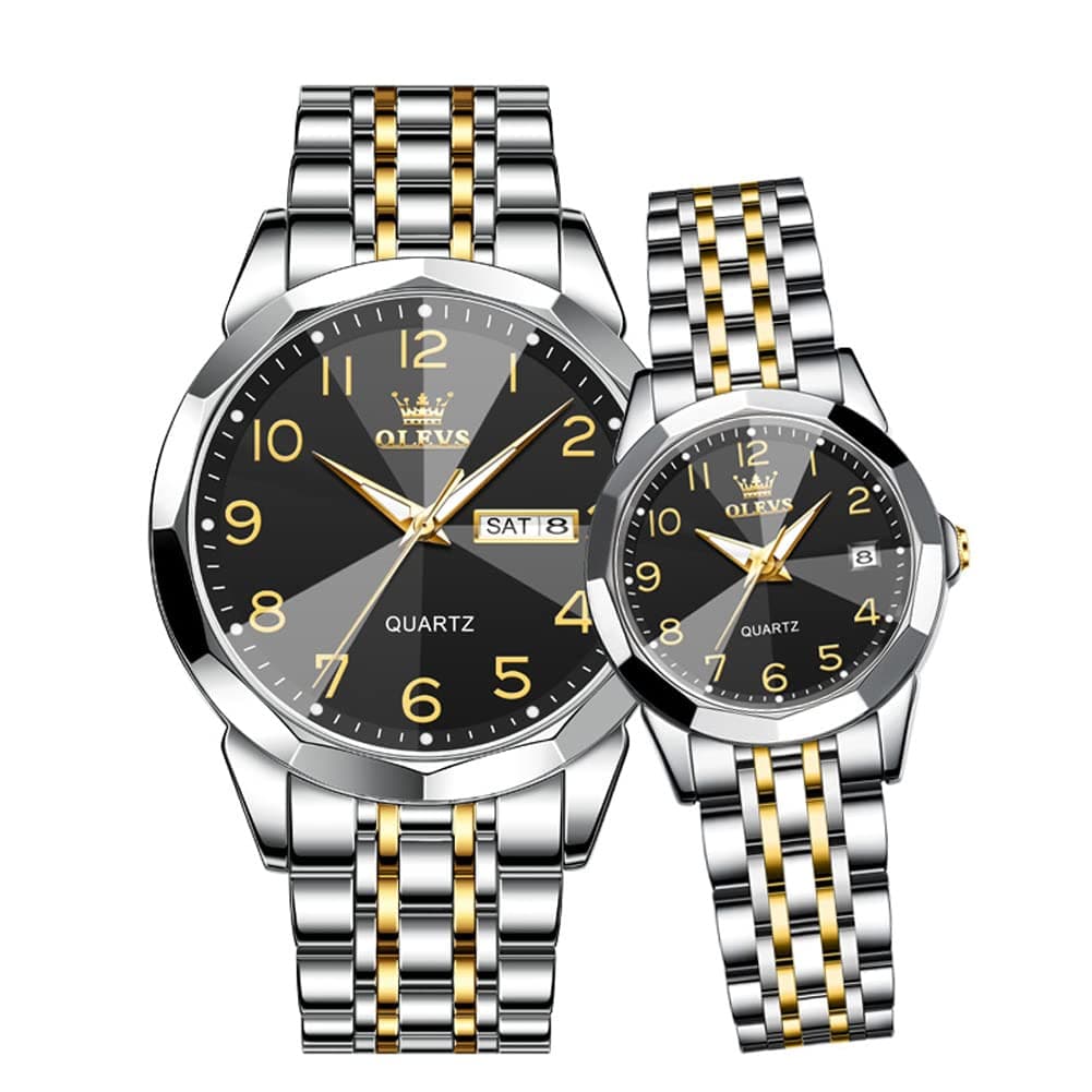 Couple Watch Valentines Couple Matching Watches His and Her Couple Set Wrist Watch Men and Women Lovers Wedding Romantic Gifts Set of 2