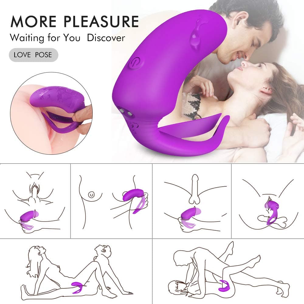 Silicone Lǒck Ring Strong Vibration Silicone Massage Rooster 100% Materials for Couples