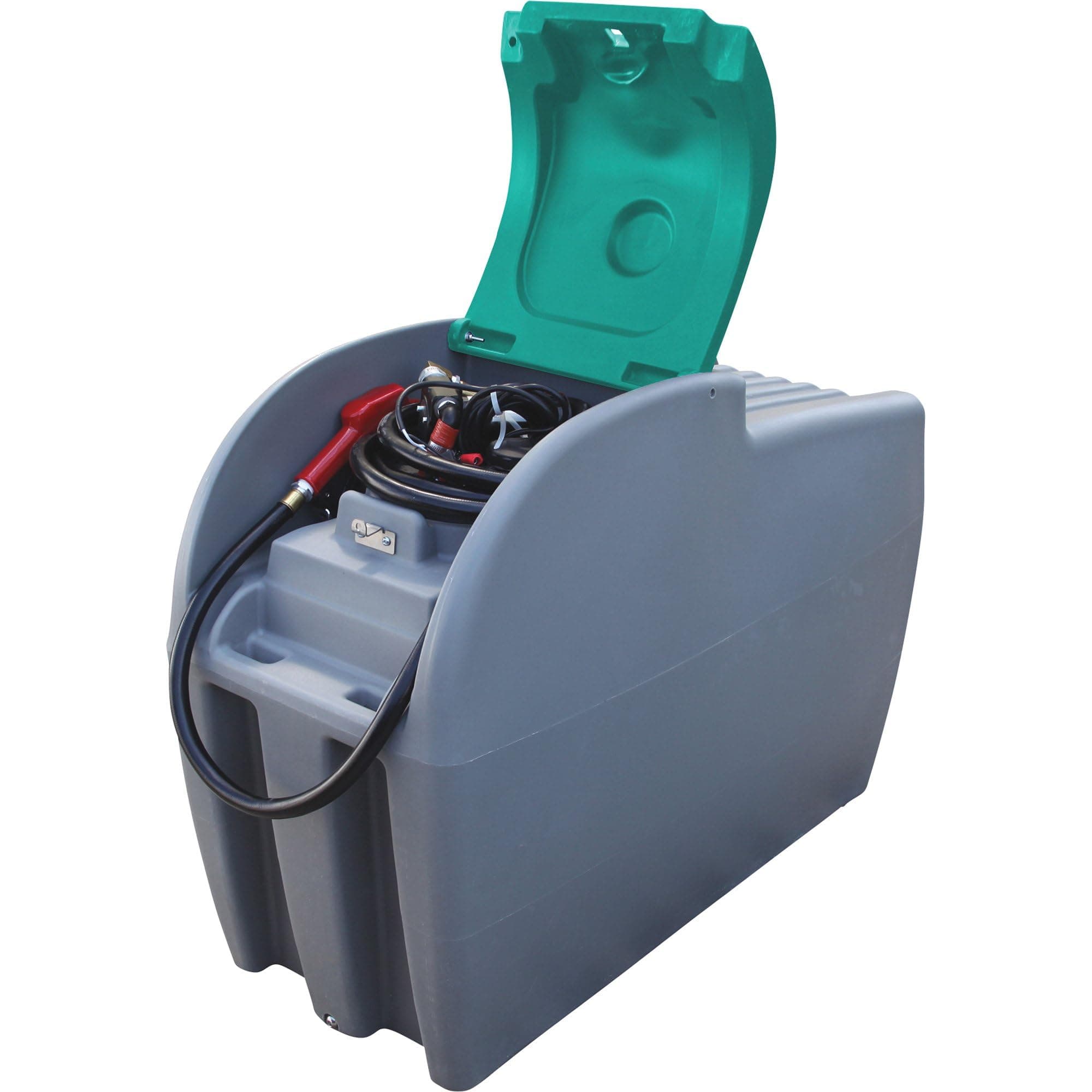 Poly Diesel Transfer Fuel Tank with 12V Fuel Transfer Pump - 100-Gallon, Narrow, 10 GPM, Model Number RDU100N10D