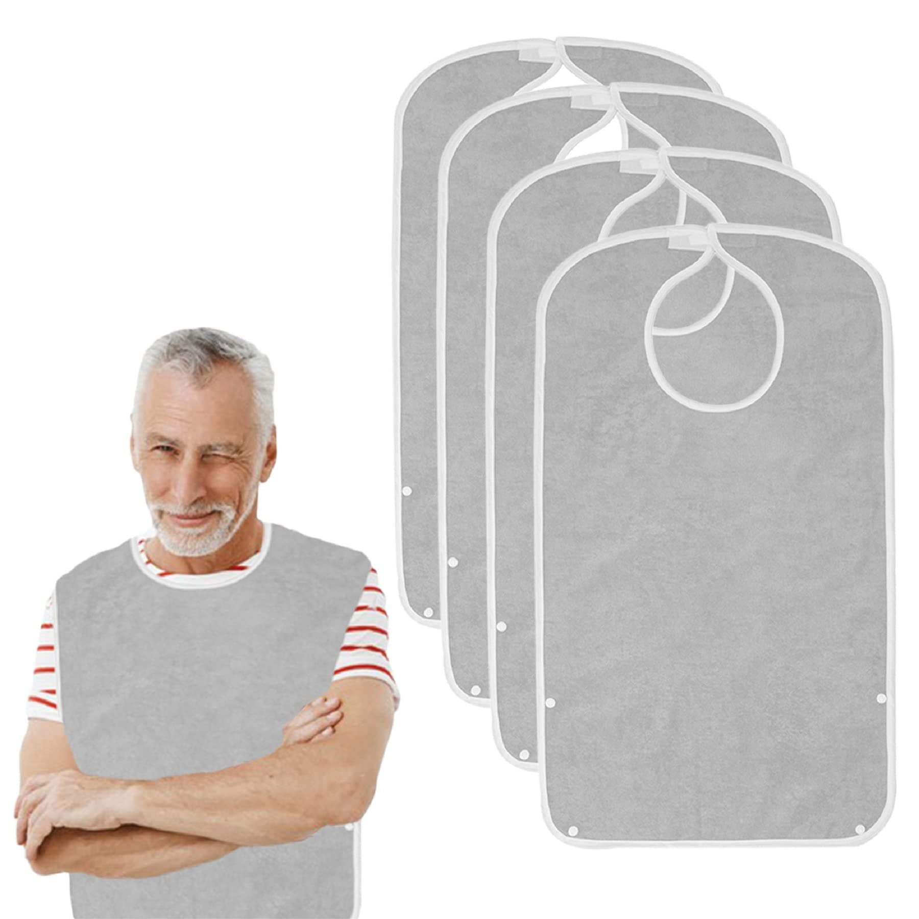 Adult Bibs for Eating, Waterproof Clothing Protector