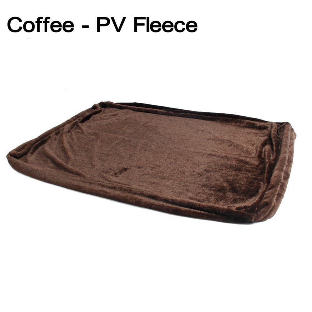 Zipper Cover for Dog Pet Bed Mat Cushion Dog Bed Cover Replacement Do It Yourself 6 Comfort Material 2 Size (Coffee Color-PV Fleece, 48X29) by locksmax