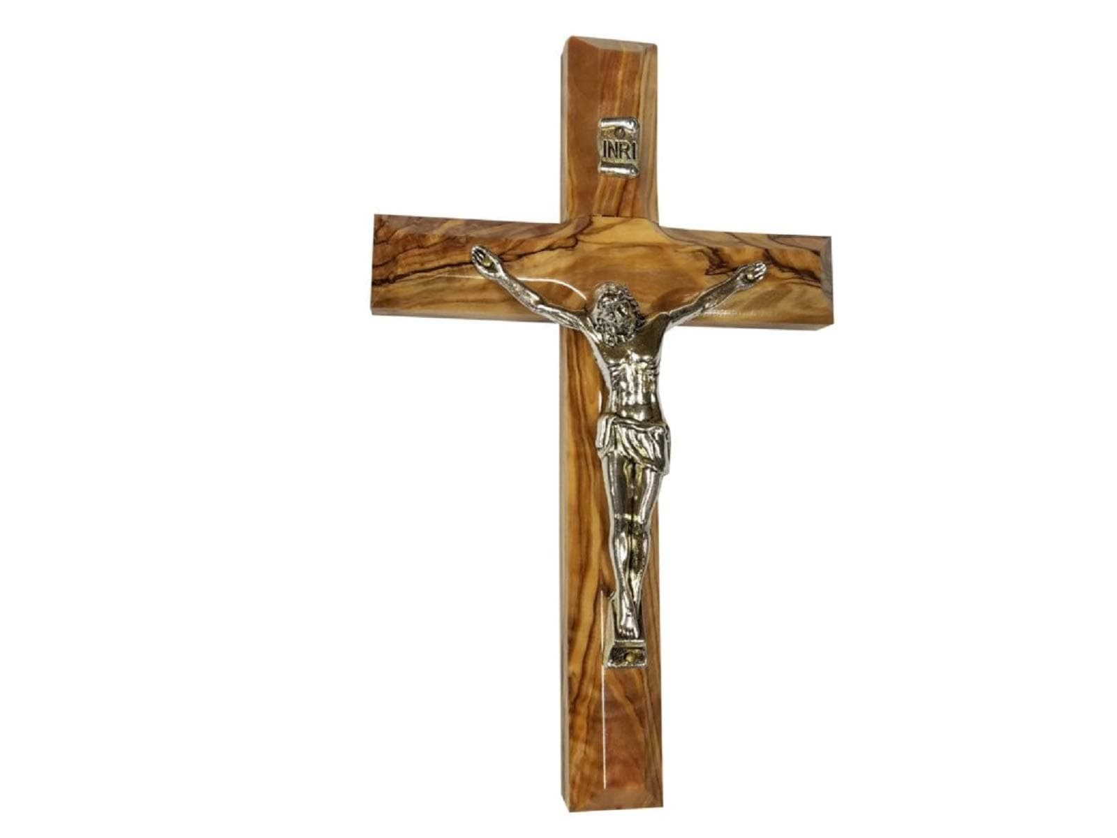 Bethlehem Gifts TM Wall Cross Crucifix Olive Wood Olivewood Bethlehem Holy Land Jerusalem 10 Inches
