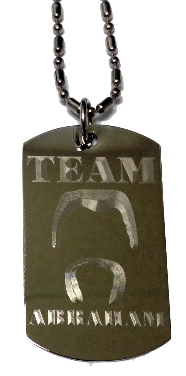 Hat Shark Team Abraham Zombie Dead Show - Military Dog Tag, Luggage Tag Metal Chain Necklace