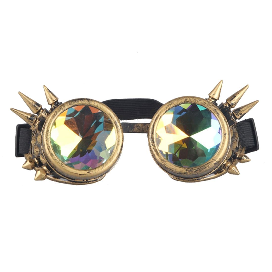 Vintage STEAMPUNK GOGGLES Glasses Bling Lens Goth COSPLAY PARTY Sunglasses