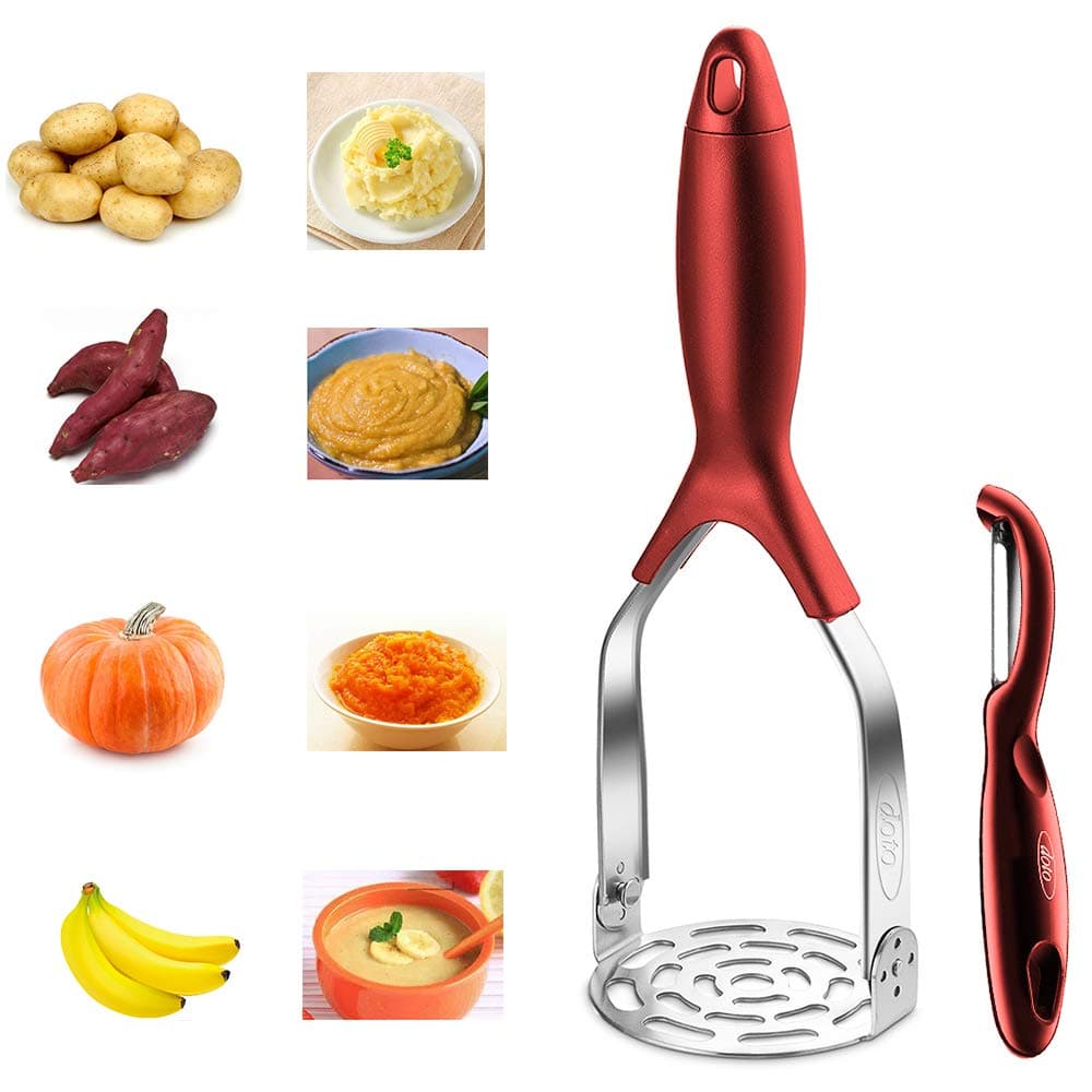 DOTO Potato Masher – Fruit, Rice, Vegetable Masher (Great Tool to Prepare Baby Food) DT-002-3