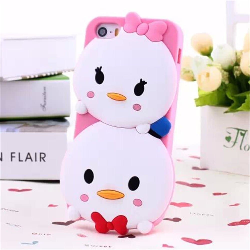 T-skin iphone 6 4.7" Cute Cartoon Q Version Kawaii Design Monster Sulley Piglet Pig Series Soft Silicone Back Case for Apple for Iphone 6 4.7 inch Released on 2014 + 1 pcs Wristband (Q-Donald duck)