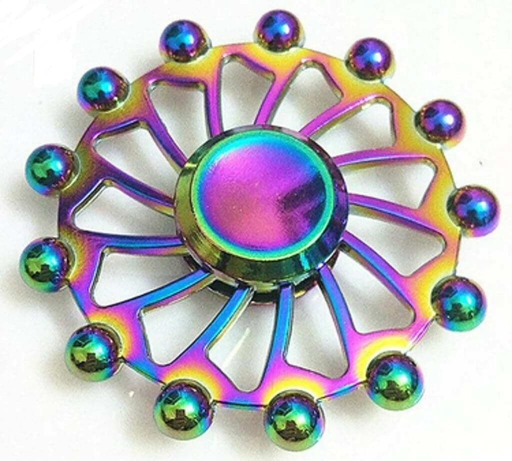 Bestie toys Wheels Shape Spinner Toy Metal for Kids Adults, Small Finger Hand Spinner Gadget Desk Toy Spinning Top Focus Party Favors Stuffer Fidget Pack Fingertip Stress Relief Anti Anxiety Gift