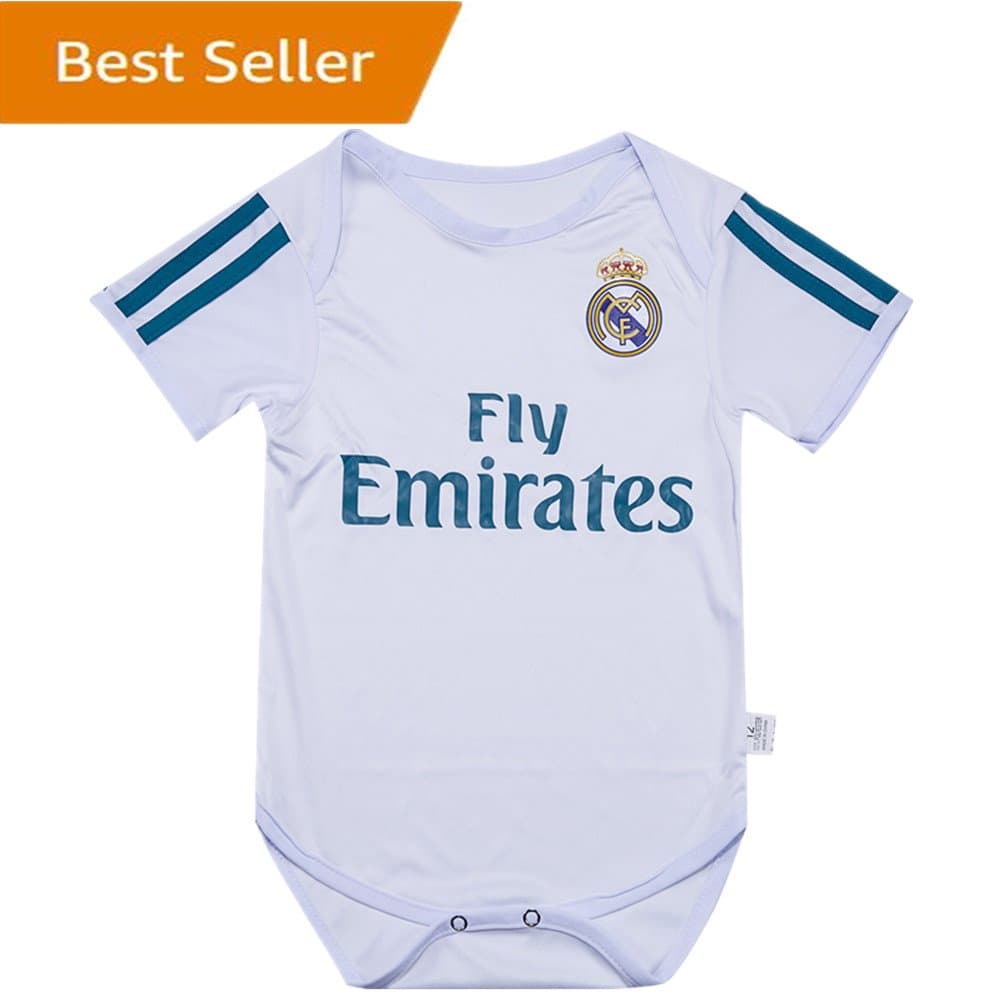 Real Madrid Baby Suit Home Bodysuits for 9-18 Months Infant OneSize White