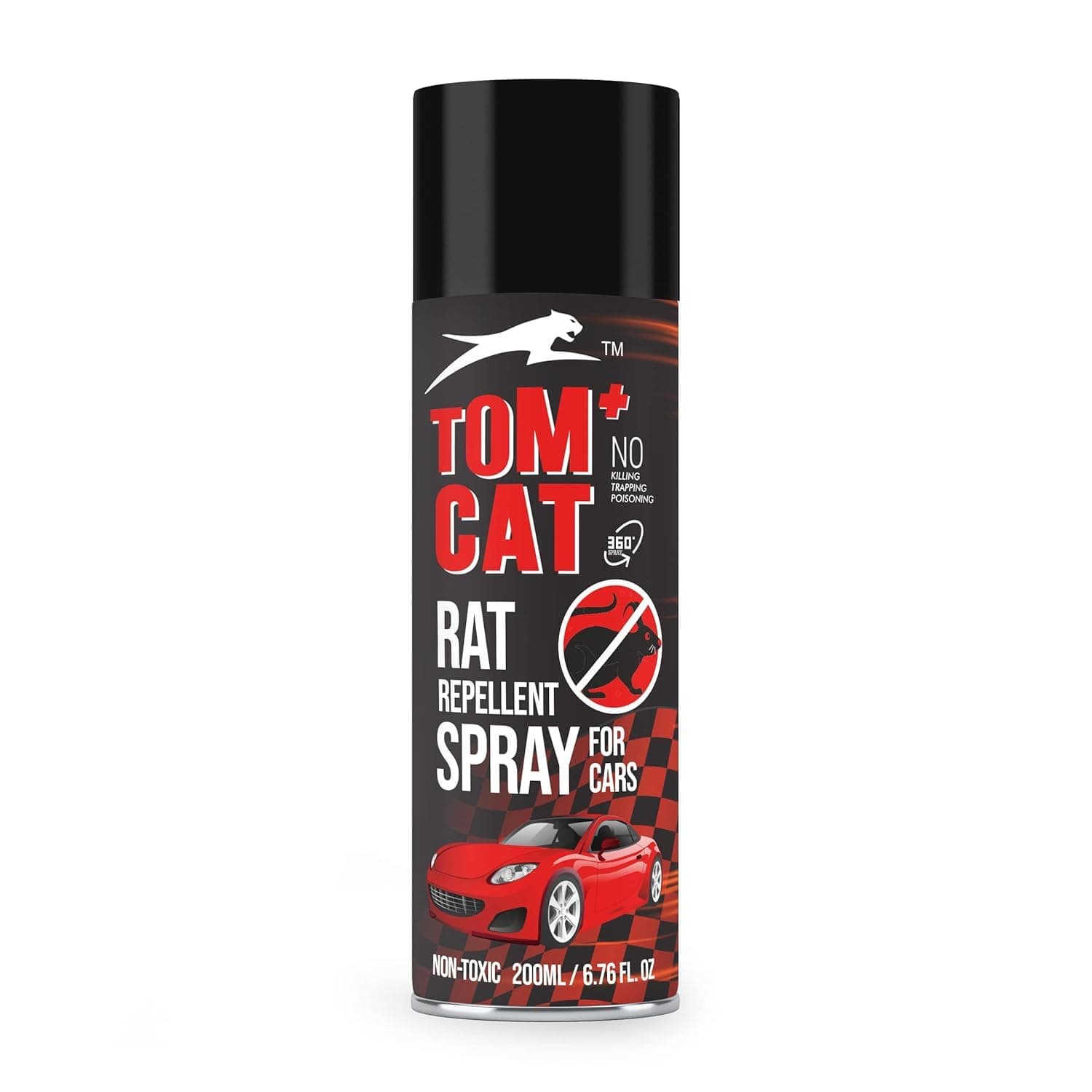 Tomcat Rat Repellent Spray,Prevents Rat Bites In Engine Parts&Wires,200Ml Rodent Repellent Coating,Highly Effective,Leak-Free,Easy-To-Spray,Bitter Taste,No Kill-Only Repels - FORMULATION 2X