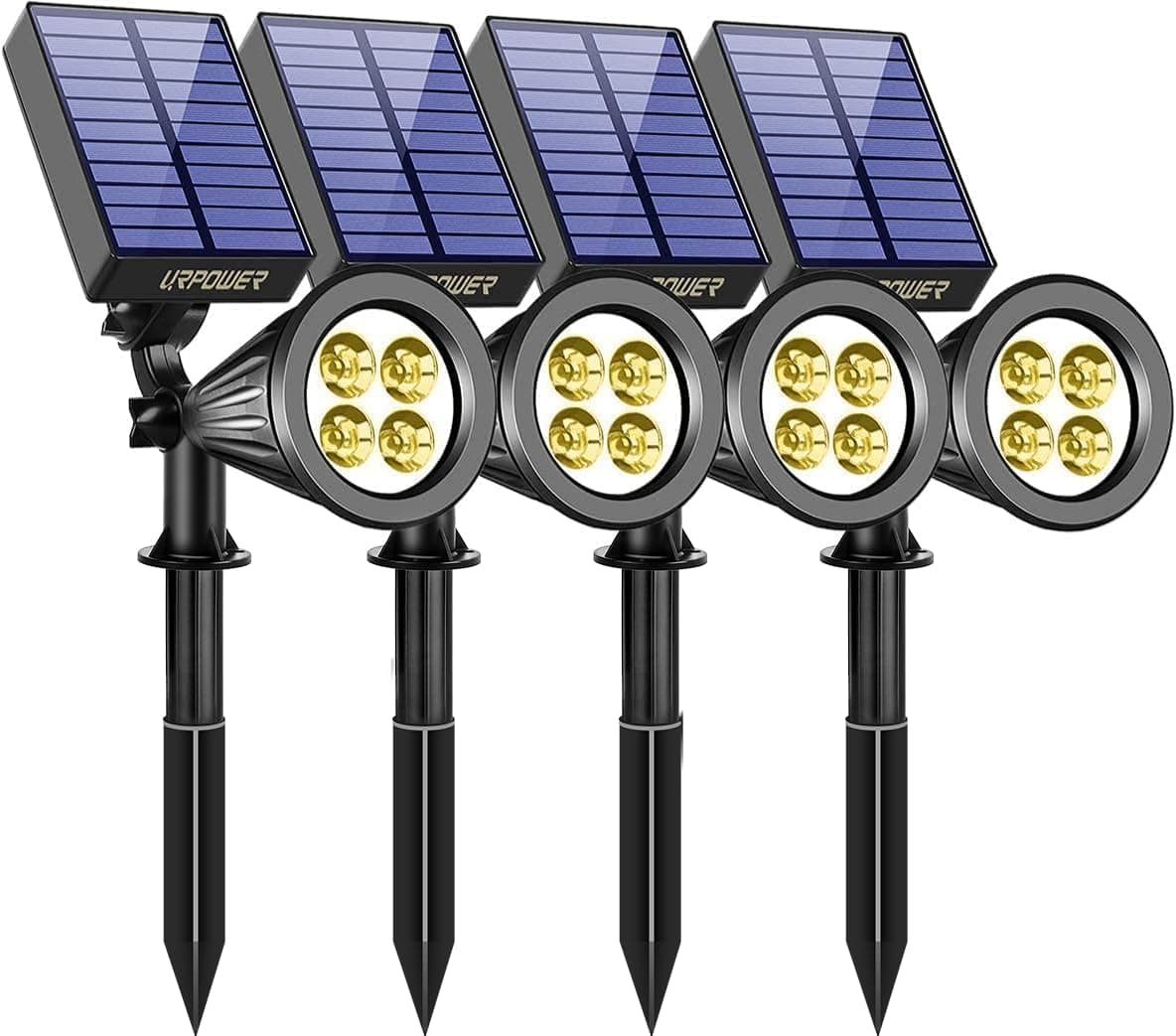 4 Pack 4 LED Solar Spotlights