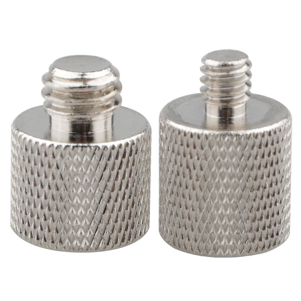 CAMVATE1/4" Female to 3/8" Male & 3/8"-16 Female to 1/4"-20 Male Screw Adapter for Tripod and Camera and Qr Plate/Adapter Brass - 0910