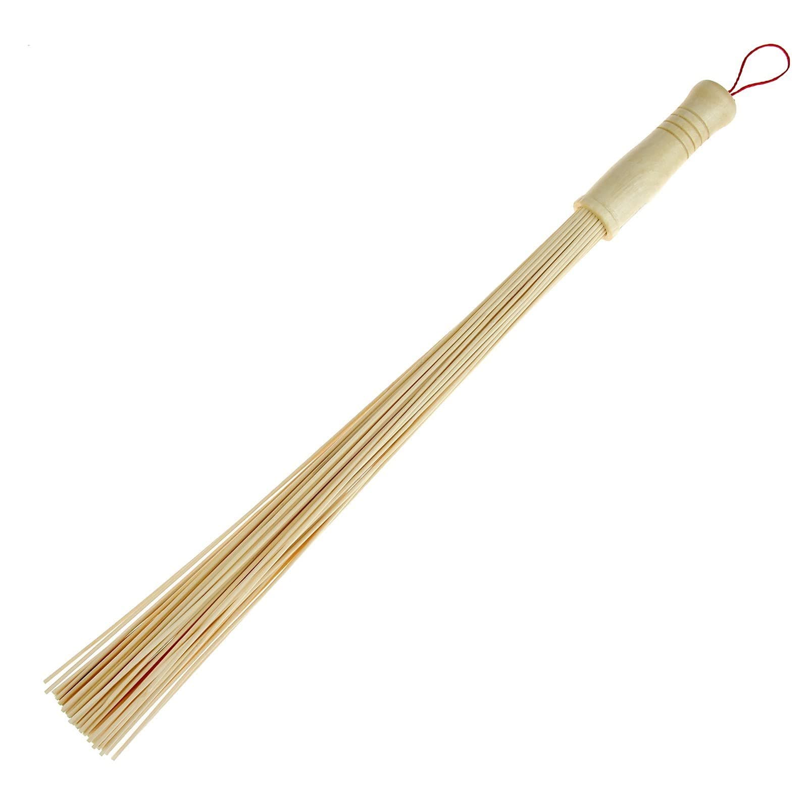 RussianBear "Bamboo Small Venik Broom for Russian Sauna Banya Bath House Natural Wood