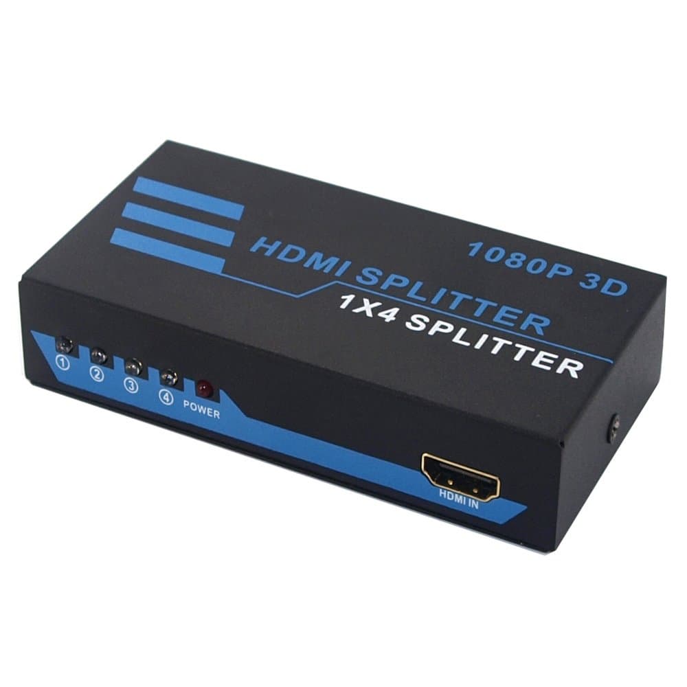 Cater HDMI Splitter 1x4 Ports 4 Port 1080P v1.3 HDTV 3D HD Audio (1.3v HDMI Splitter 1x4)