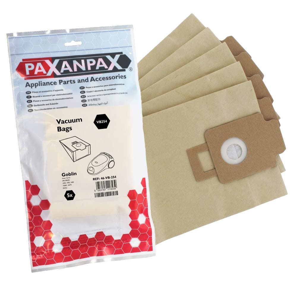 PaxanpaxPaxanpax VB254 Compatible Paper Bags Goblin Aztec 340, 342, 344, 345 Series (Pack of 5)
