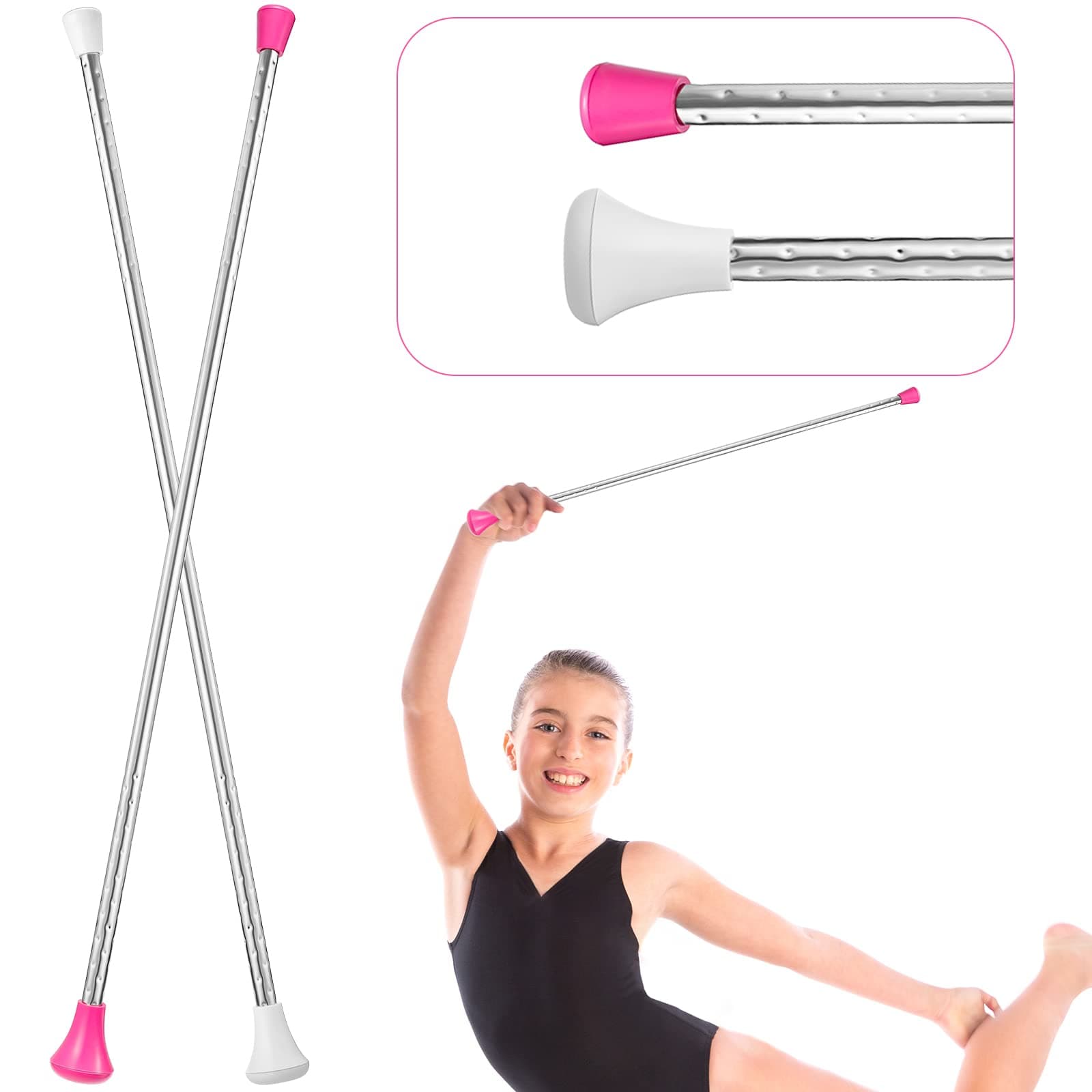 HyDren Twirling Baton Unisex Kids' Gymnastics Dance Baton Metal Baton Marching Band Baton Parade Baton Stick for Talent Shows, Artistic Dancing, Baton Twirling
