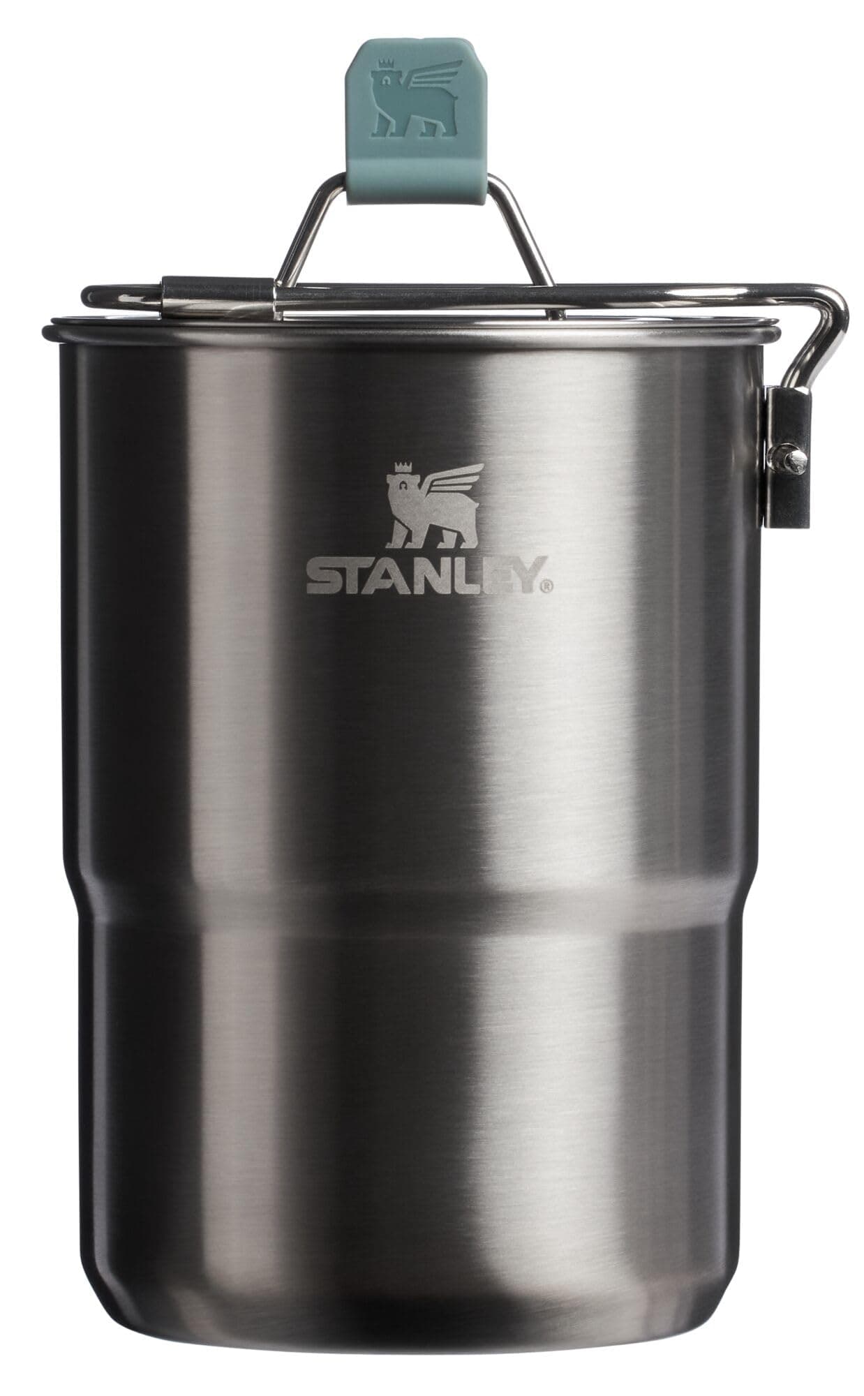 Stanley Wildfare Go 4-Piece Stainless Steel Two Cup Cook Set | 32 oz Pot and Lid with Fold & Lock Handle | 2 Stacking Cups | Camping Essentials for Your Camp Kitchen | BPA-Free | Shale + Charcoal